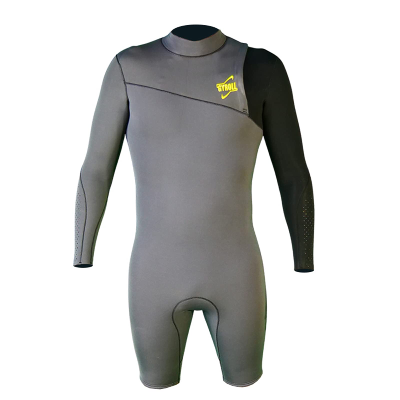 Gyroll Primus Long-Sleeve Zipperless Spring Wetsuit for Men - Lightweight Neoprene Diving Suit for Surfing, Scuba & Water Sports