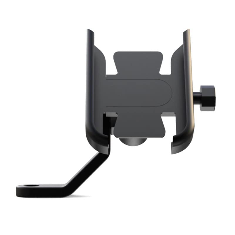 JKXWX Aluminum Alloy Motorcycle Phone Mount - Universal Bike Handlebar Phone Holder Stand for iPhone & Android - Durable Mirro Black Design - Perfect for Commuting, Delivery Riders & Outdoor Adventures