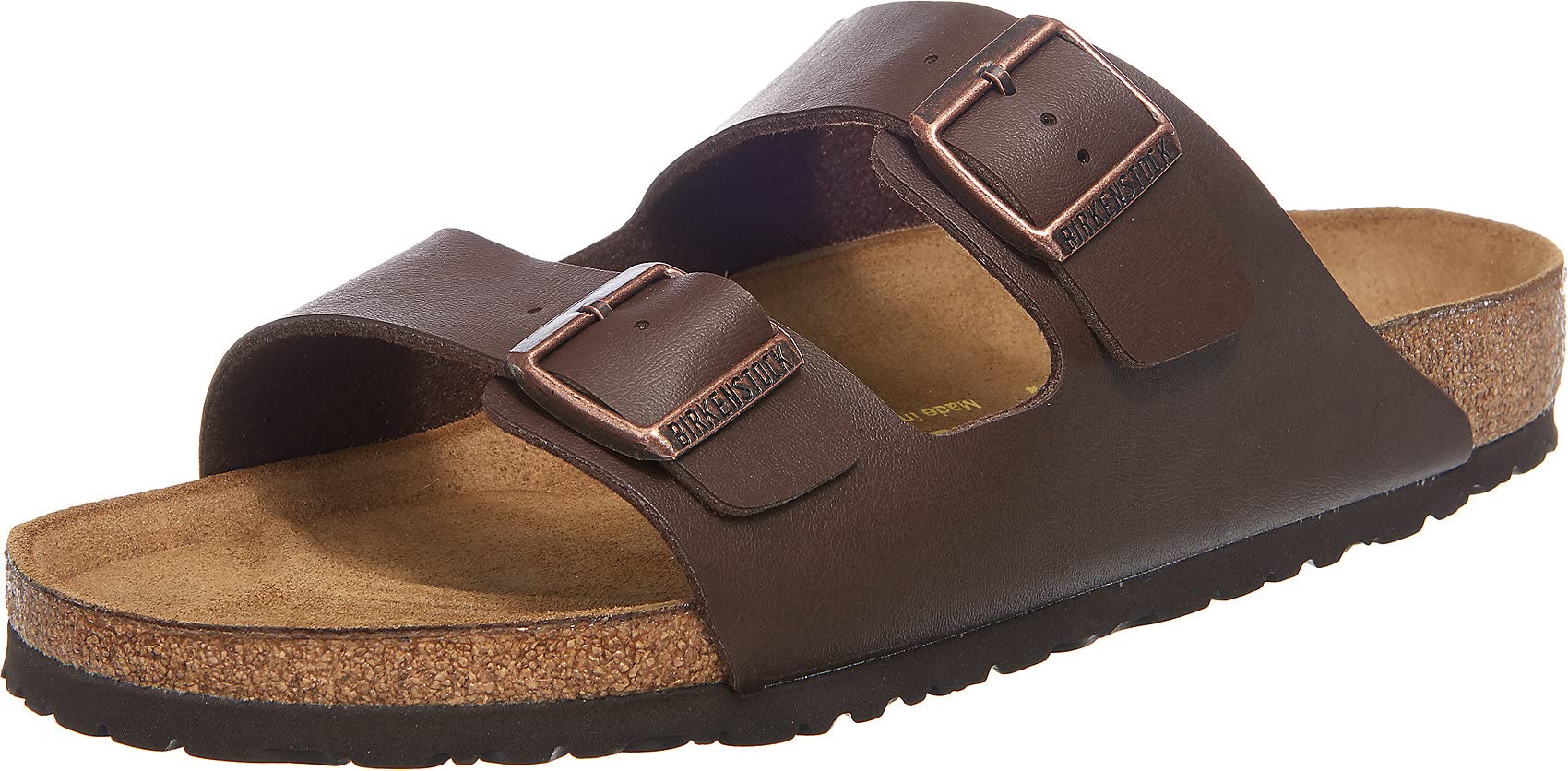 Birkenstock Men's Amalfi Leather Soft Footbed Arizona Sandals - Comfortable & Durable Leather Slides for Casual Wear, Beach, and Everyday Use