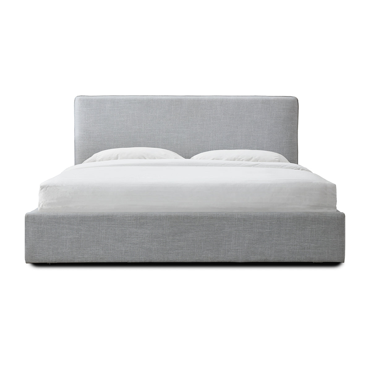 Dane King Size Bed Frame - Modern Upholstered Platform Bed with Wooden Slats - Perfect for Master Bedroom & Guest Room Decor
