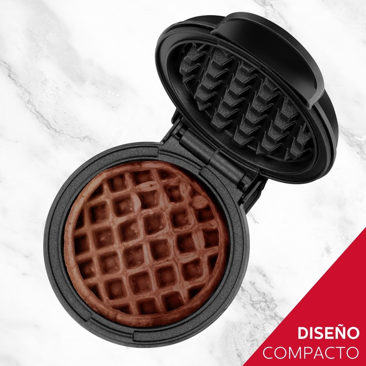 **Holstein Housewares Mini Waffle Maker - 4-Inch Non-Stick Waffles, Quick & Easy Breakfast, Brunch, or Snacks - Perfect for Dorms, Offices, and Small Kitchens**