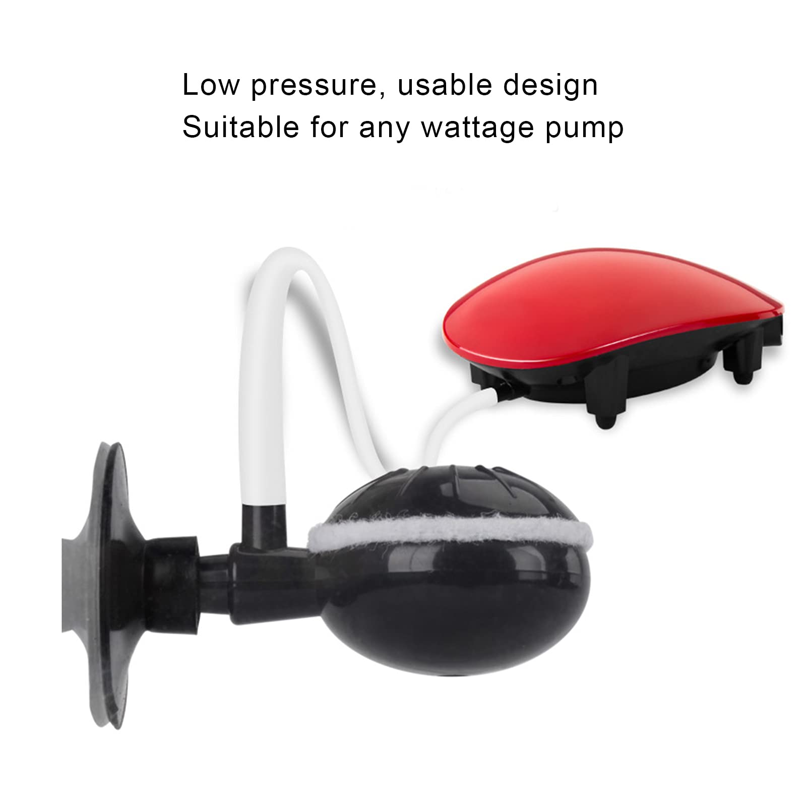 2Pcs Air Stone Bubble Diffuser with Suction Cups - Super Fine Bubbles for Aquarium Air Pumps, Fish Tank Oxygenation Accessories - Perfect for Freshwater & Saltwater Tanks, Hydroponics, and Pond Aeration