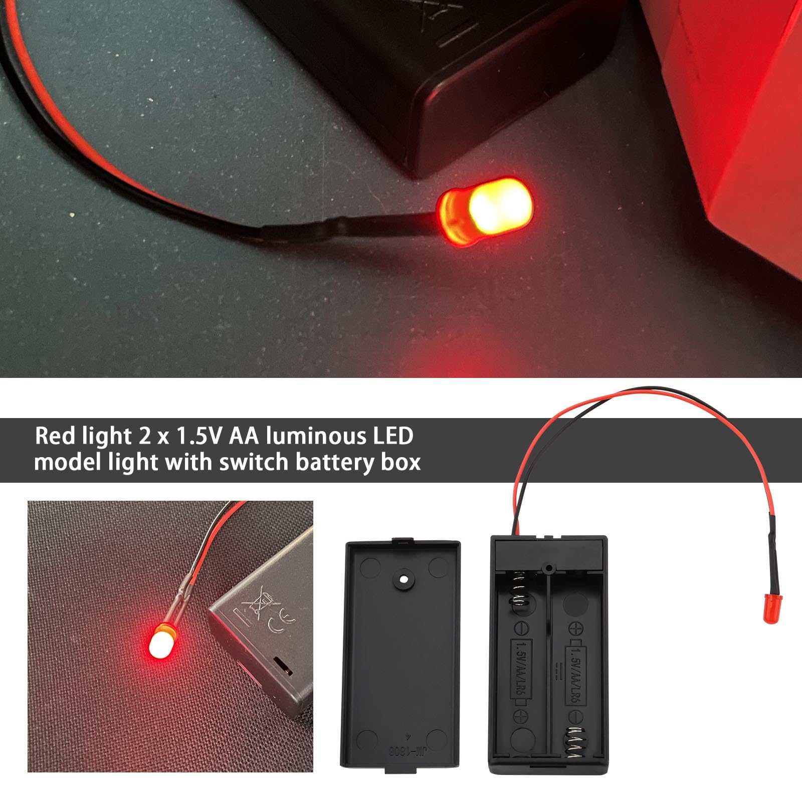 2 Pack 5mm Red LED Fake Alarm Light with Pre-Wired Battery Holder - Car, Boat, Motorcycle, Garage Security Deterrent (AA Batteries Not Included) | Perfect for Vehicle Protection & Burglar Prevention