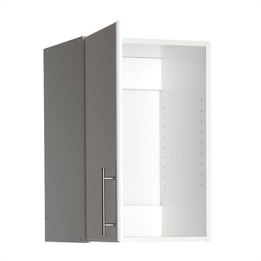16 Inch Modern White Wood Wall Cabinet with Door - Hawthorne Collections | Perfect for Bathroom, Kitchen & Living Room Storage
