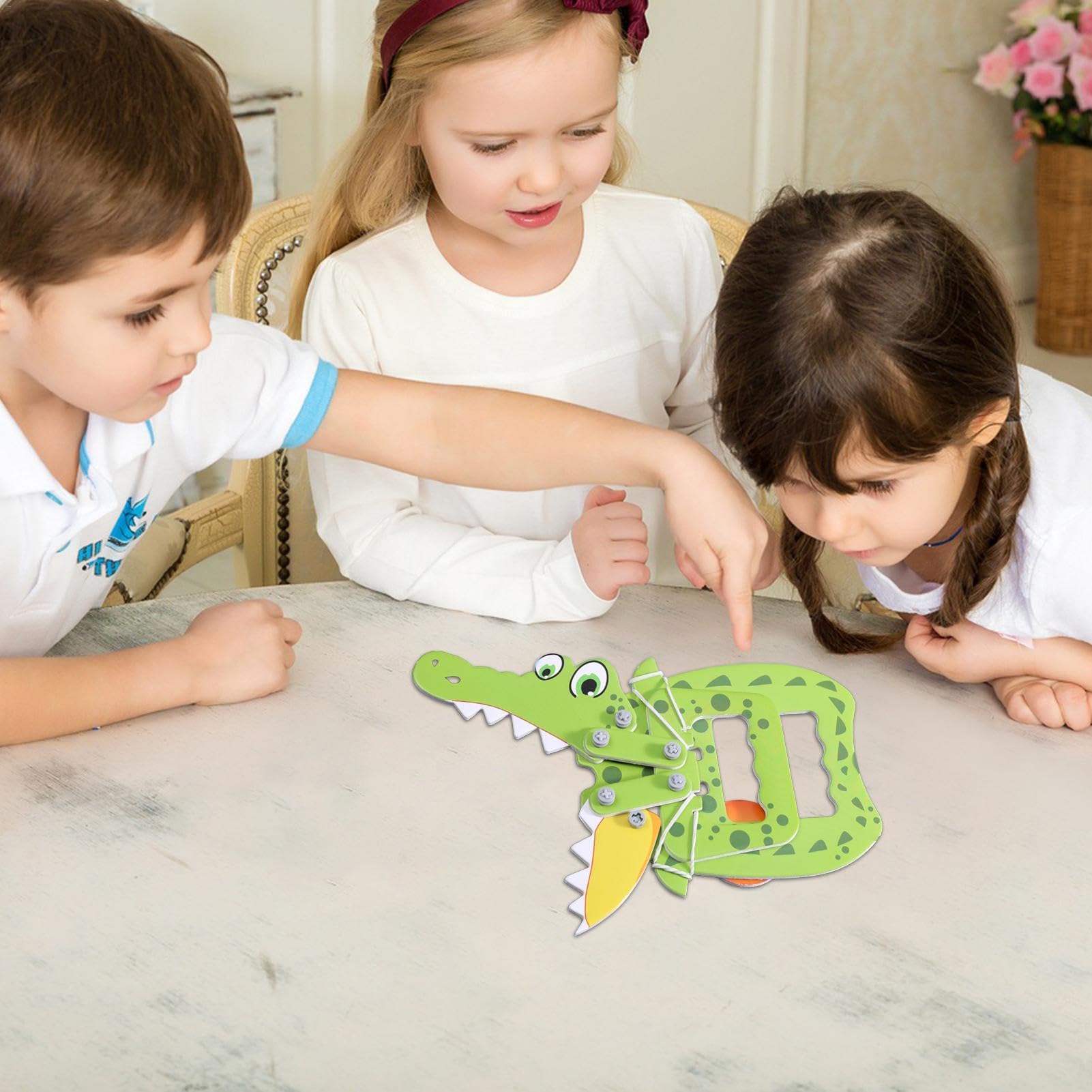 Vriusi Crocodile Toys - Realistic Alligator Animal Model for Kids, Educational Preschool Classroom Party Favors, Interactive Crocodile Games & Learning Toys - Perfect for Birthday Gifts, STEM Activities, and Animal-Themed Playtime