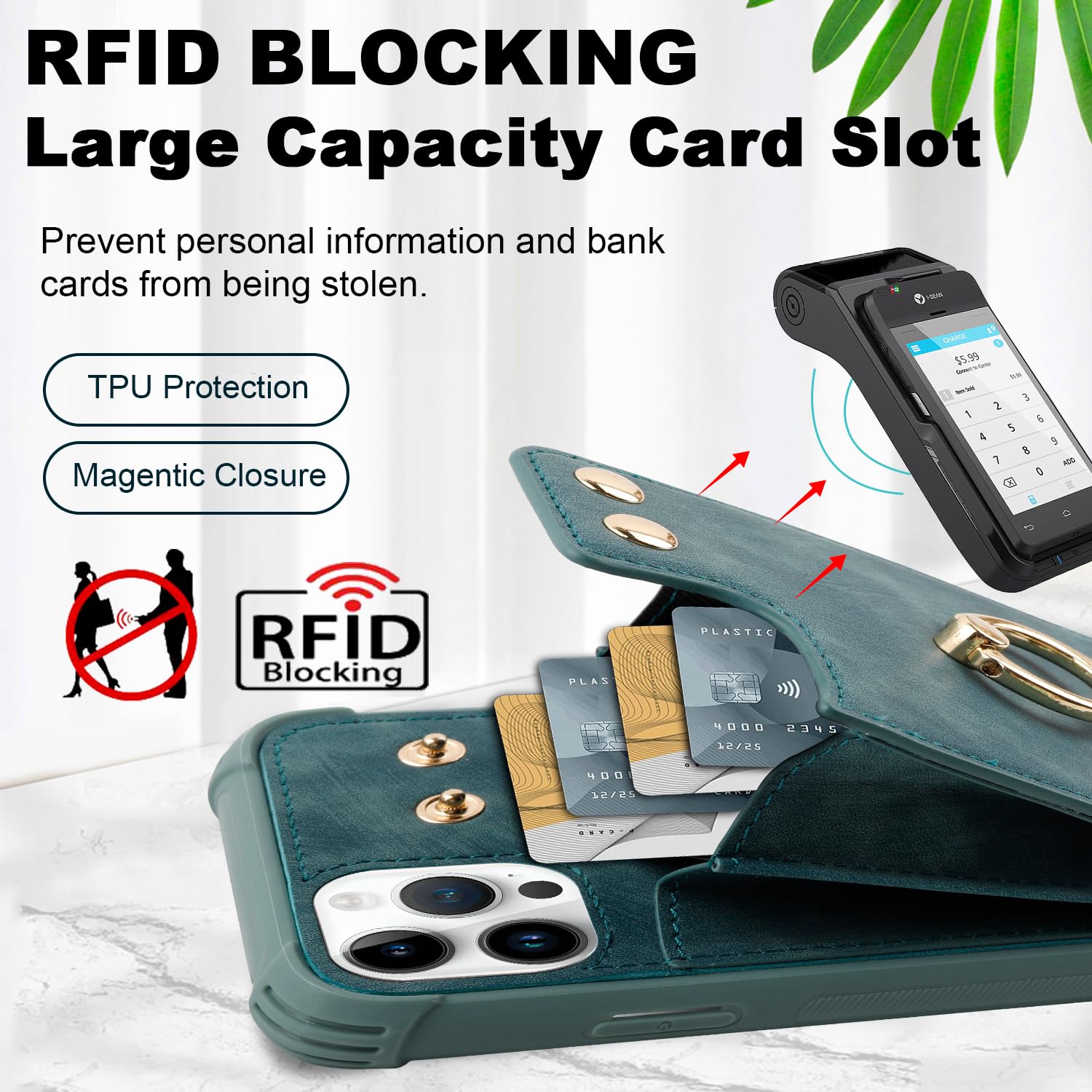 Premium Leather iPhone 15 Pro Max Wallet Case (6.7