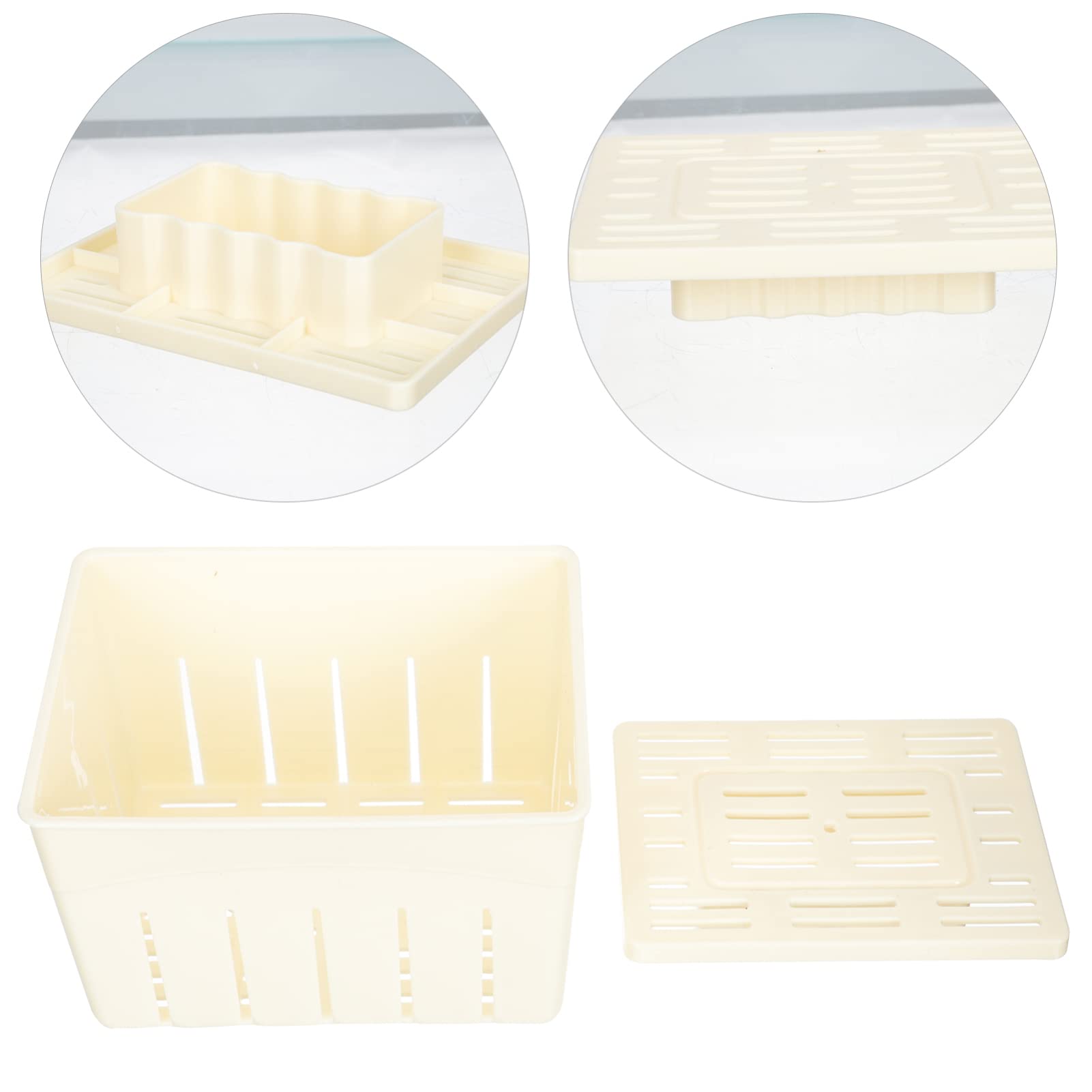 2-Pack Plastic Tofu Press Mold Kit - DIY Soybean Curd Maker for Homemade Tofu - Perfect for Vegan Cooking, Meal Prep & Asian Cuisine