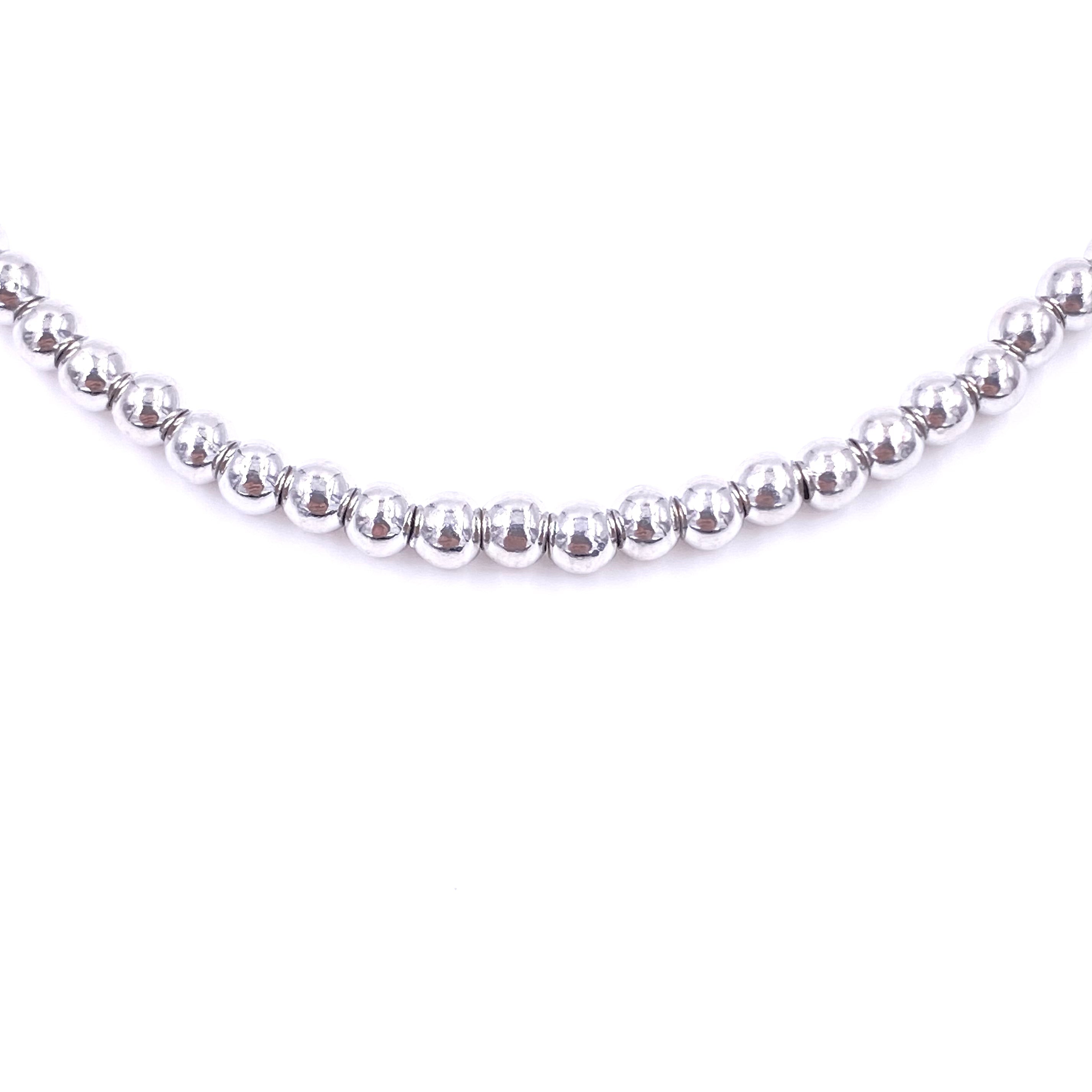 Ashley Gold Stainless Steel 4MM Beaded Ball Necklace - Elegant Jewelry for Women, Perfect for Everyday Wear & Special Occasions
