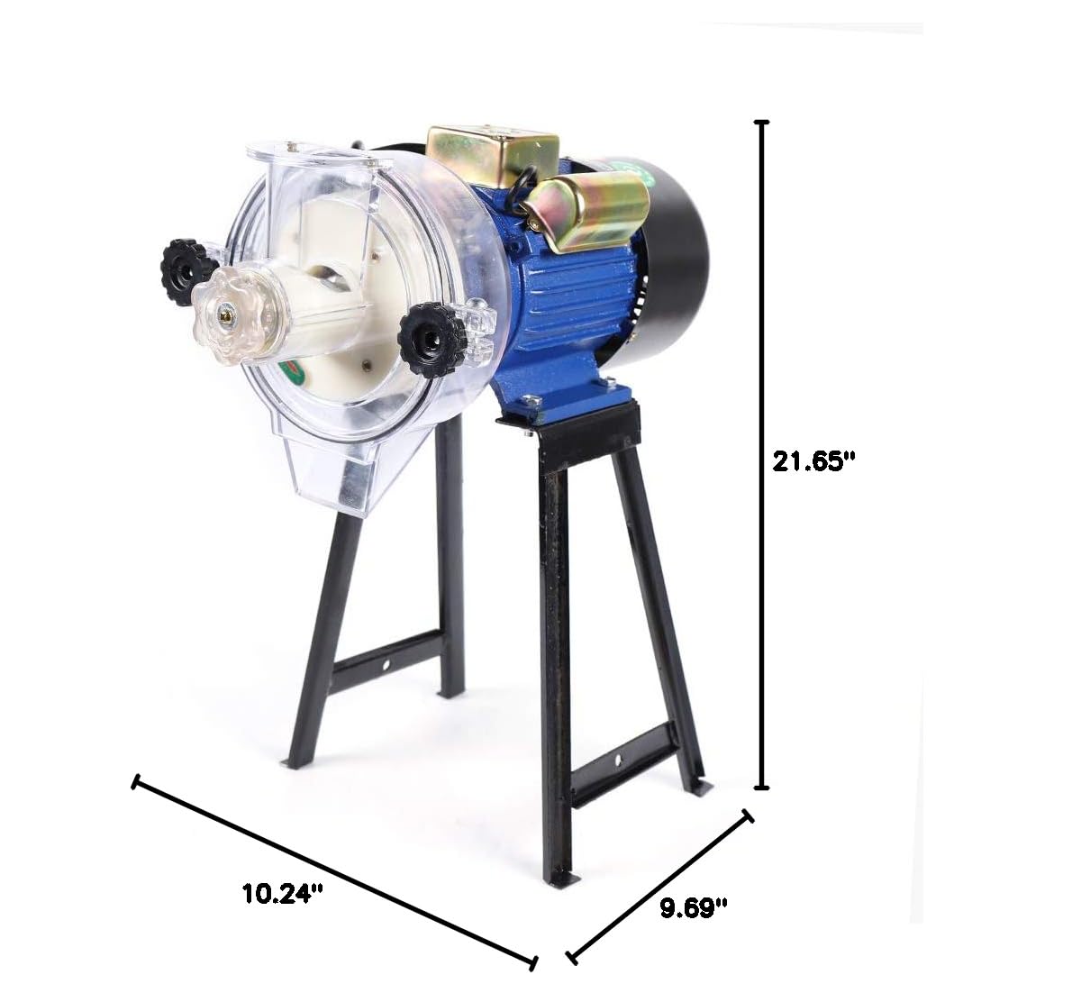 Electric Grain Mill Grinder 2.2KW - 110V Commercial Wet & Dry Mill for Wheat, Corn, Rice, Coffee, Cereals - Heavy Duty Flour Grinding Machine with Funnel - Perfect for Home Baking, Coffee Shops & Farm Use