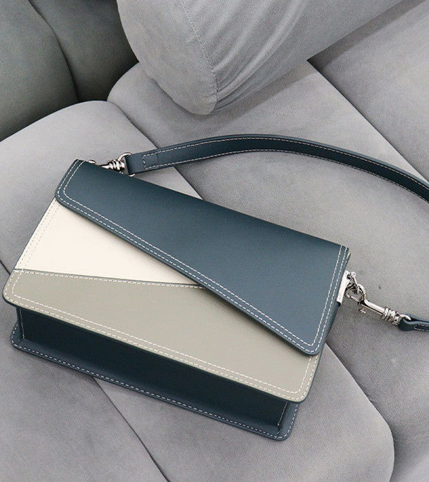 Modern Geometric Colorblock Crossbody Bag for Women - Stylish & Trendy Shoulder Purse for Work, Travel & Everyday Use
