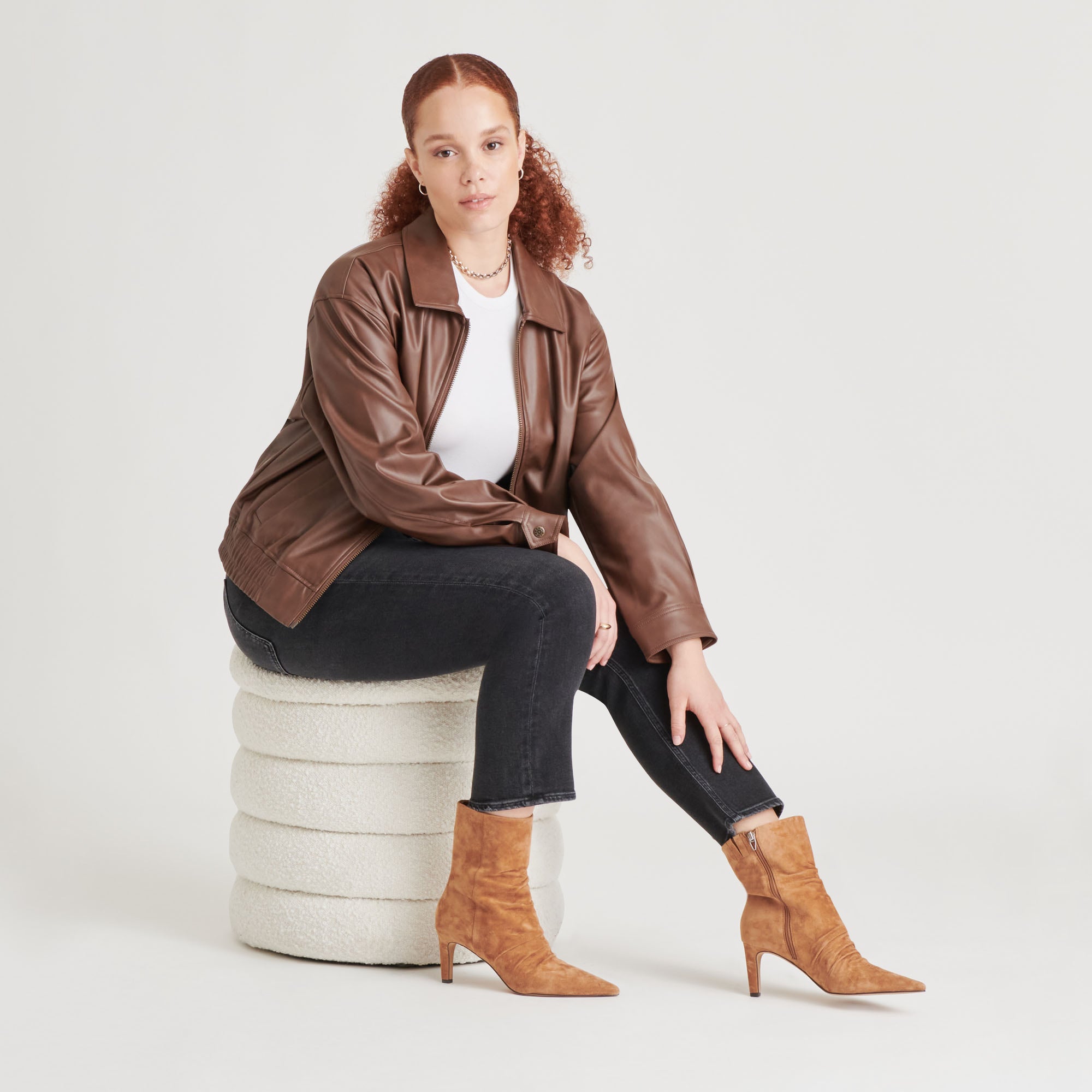 FERNLY Women's Pecan Suede Boots - Comfortable Ankle Booties for Fall & Winter | Casual, Office & Outdoor Wear