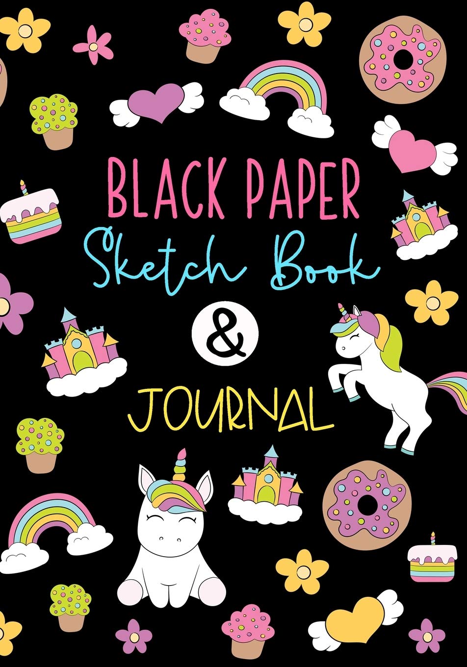 Black Paper Sketch Book & Journal for Girls - Premium Black Pages Sketchbook with Gel Pen Paper | Ideal for Drawing, Doodling, Note Taking & Creative Writing
