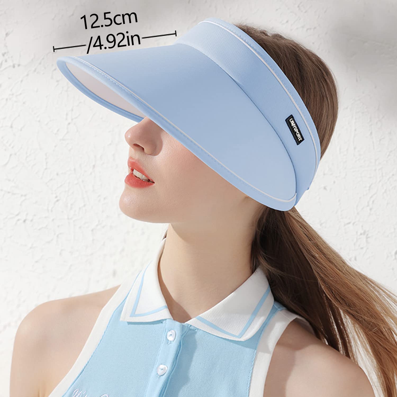 AUXFRE Women's Wide Brim Sun Visor Hat - Adjustable Summer Beach Visor for Golf, Tennis & Outdoor Sports | UV Protection Sun Hat for Running, Hiking & Travel