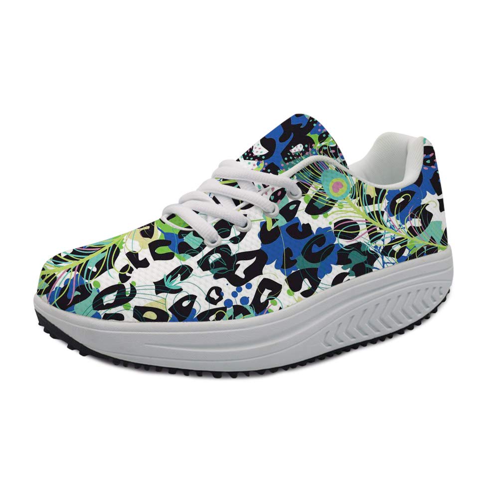FOR U DESIGNS Women's Platform Sneakers - Comfortable Walking Shoes with Wedge Heel for Fitness, Casual & Outdoor Activities | Perfect for Teen Girls & Young Women