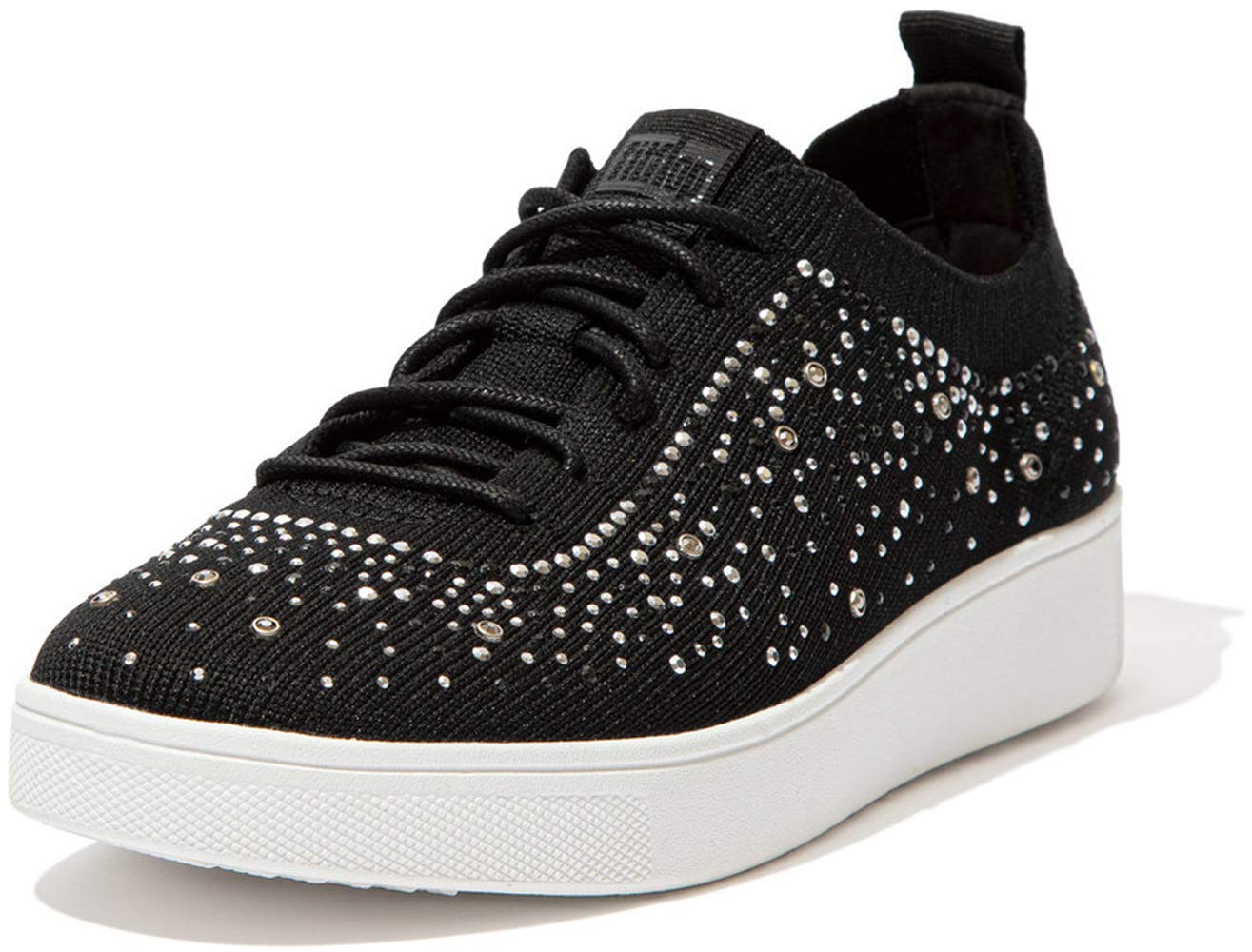 FitFlop Women's Rally Ombre Crystal Knit Sneakers - Comfortable Walking Shoes for Women with Arch Support - Perfect for Work, Travel & Everyday Wear