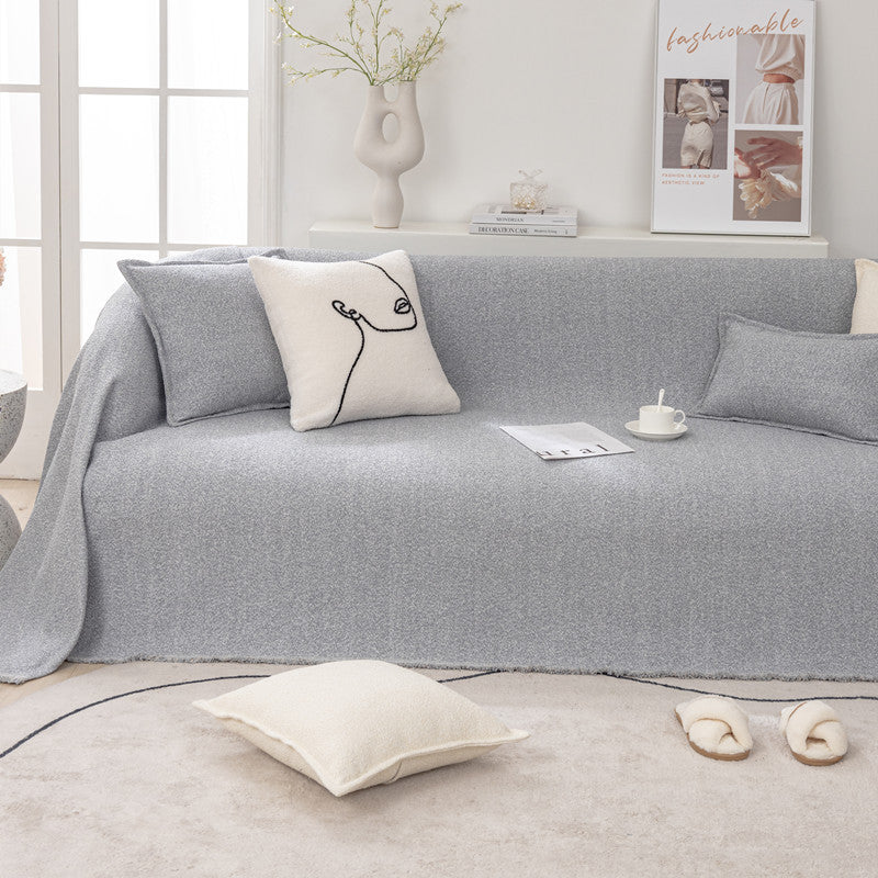 Alaina Stretchable Sofa Couch Cover - Soft Spandex Furniture Protector for Living Room, Bedroom - Washable Stretch Couch Slipcover for Pets & Kids Protection