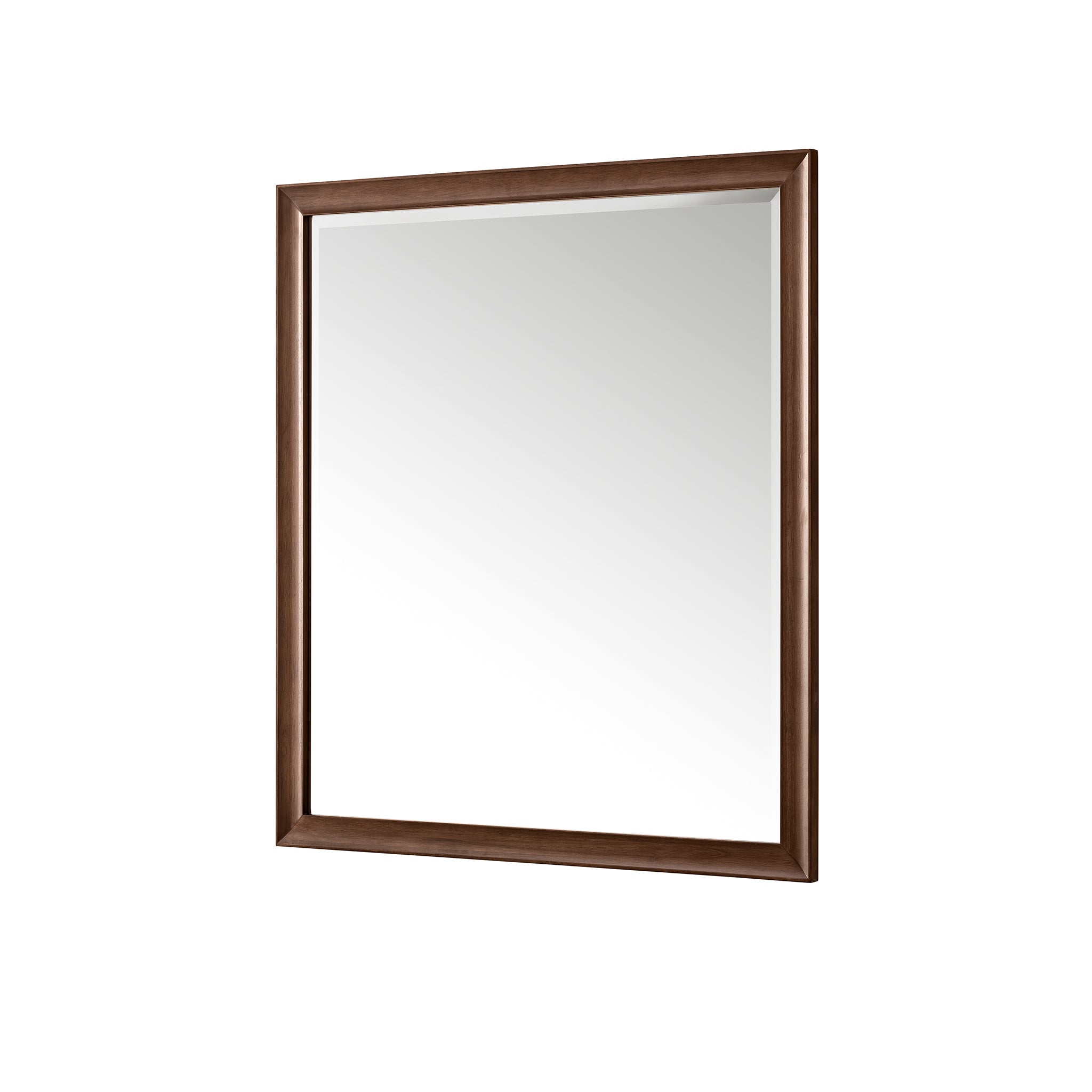Glenbrooke 36-Inch Mid Century Modern Walnut Wood Wall Mirror - Perfect for Living Room, Bedroom & Entryway Decor