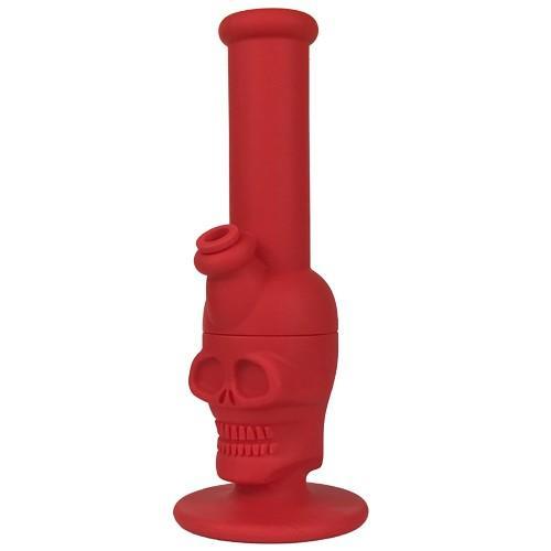 Badass Skull Silicone Bong - Durable & Shatterproof Water Pipe for Smoking Herbs - Perfect for Home Use, Parties & Outdoor Adventures