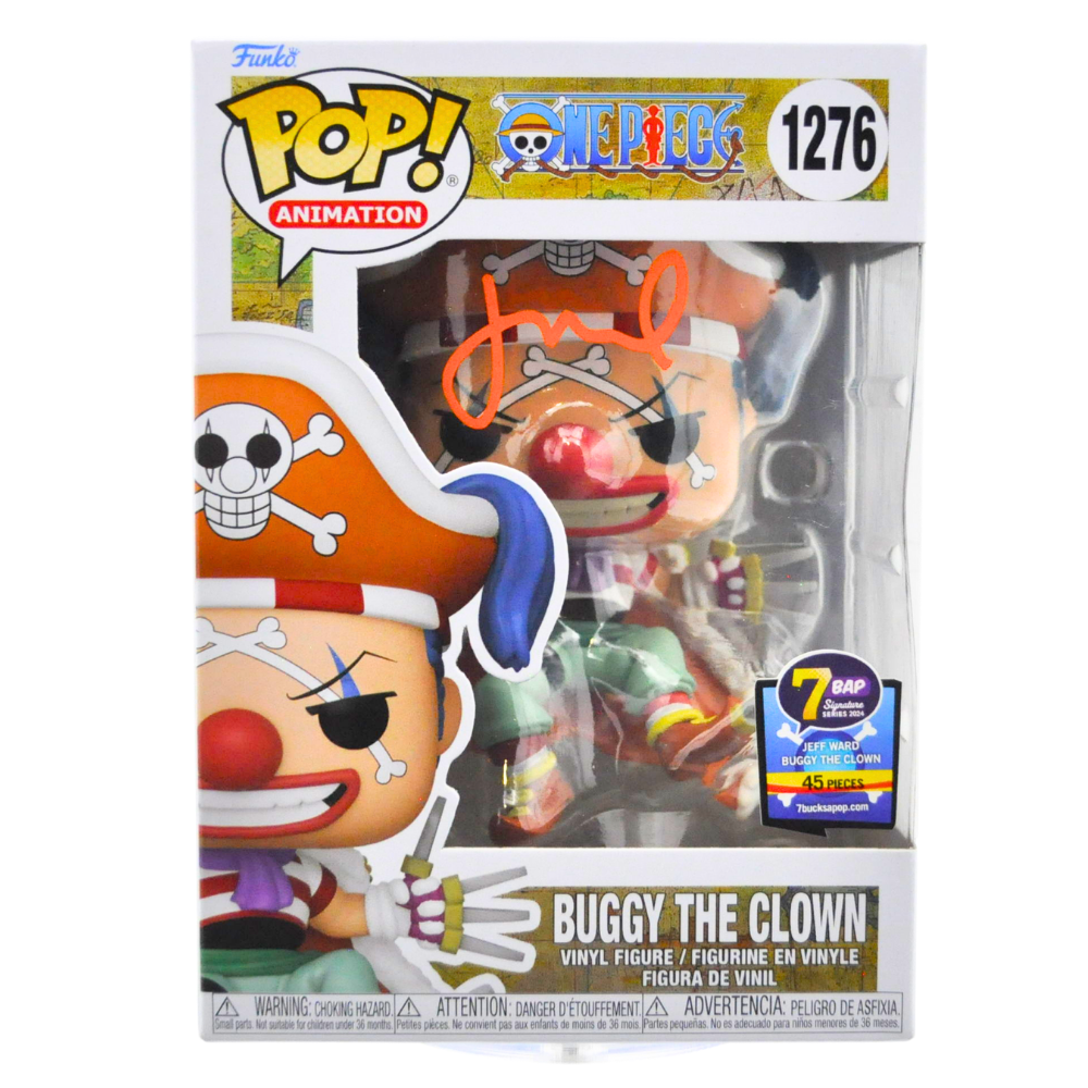 Jeff Ward Signed Buggy the Clown Pop Vinyl Figure - One Piece Anime Collectible (Limited Edition 1276/45pcs) - Perfect for Anime Fans, Collectors & Gift Giving