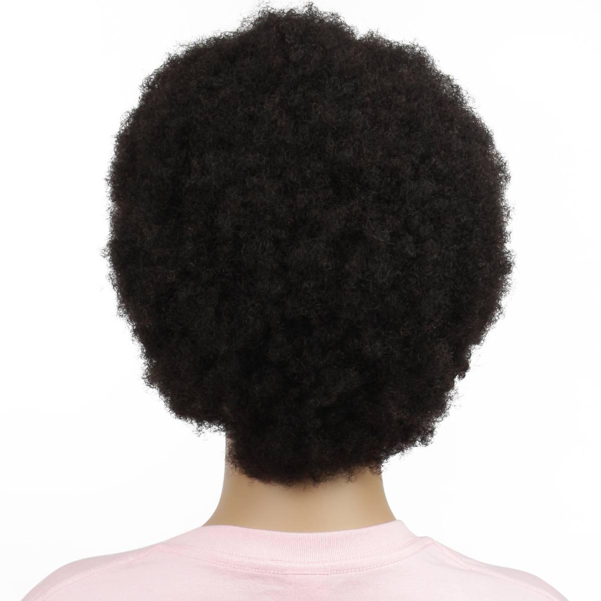 Natural Black Transparent Full Lace 100% Human Hair Afro Wig for Women - Soft & Breathable for Daily Wear, Cosplay & Special Occasions