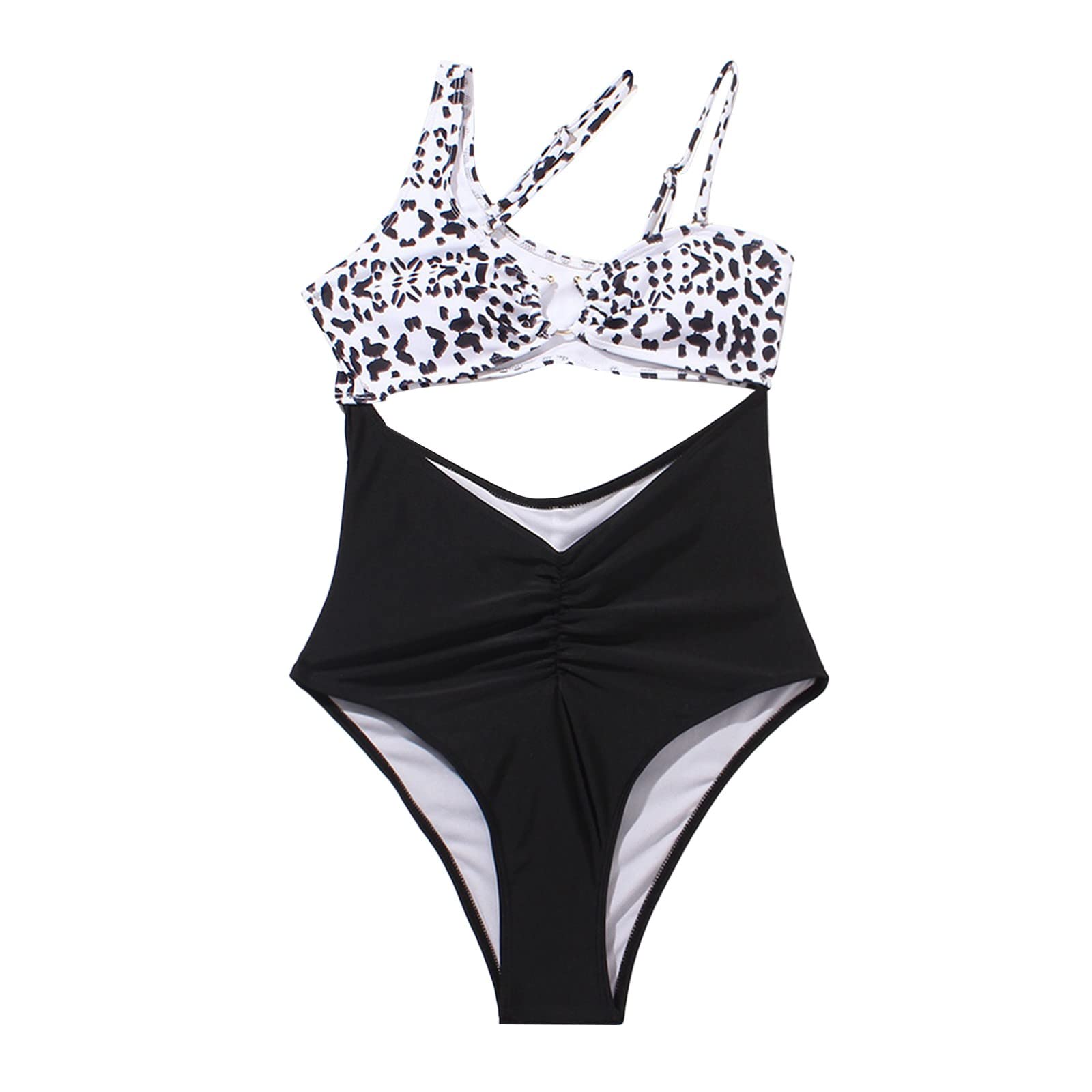 **MOKINGTOP Women's High Waisted Bandage Monokini Thong Swimsuits - Sexy One Piece Swimsuit with Tube Top & Padded Bra for Beach, Pool & Summer Vacations**