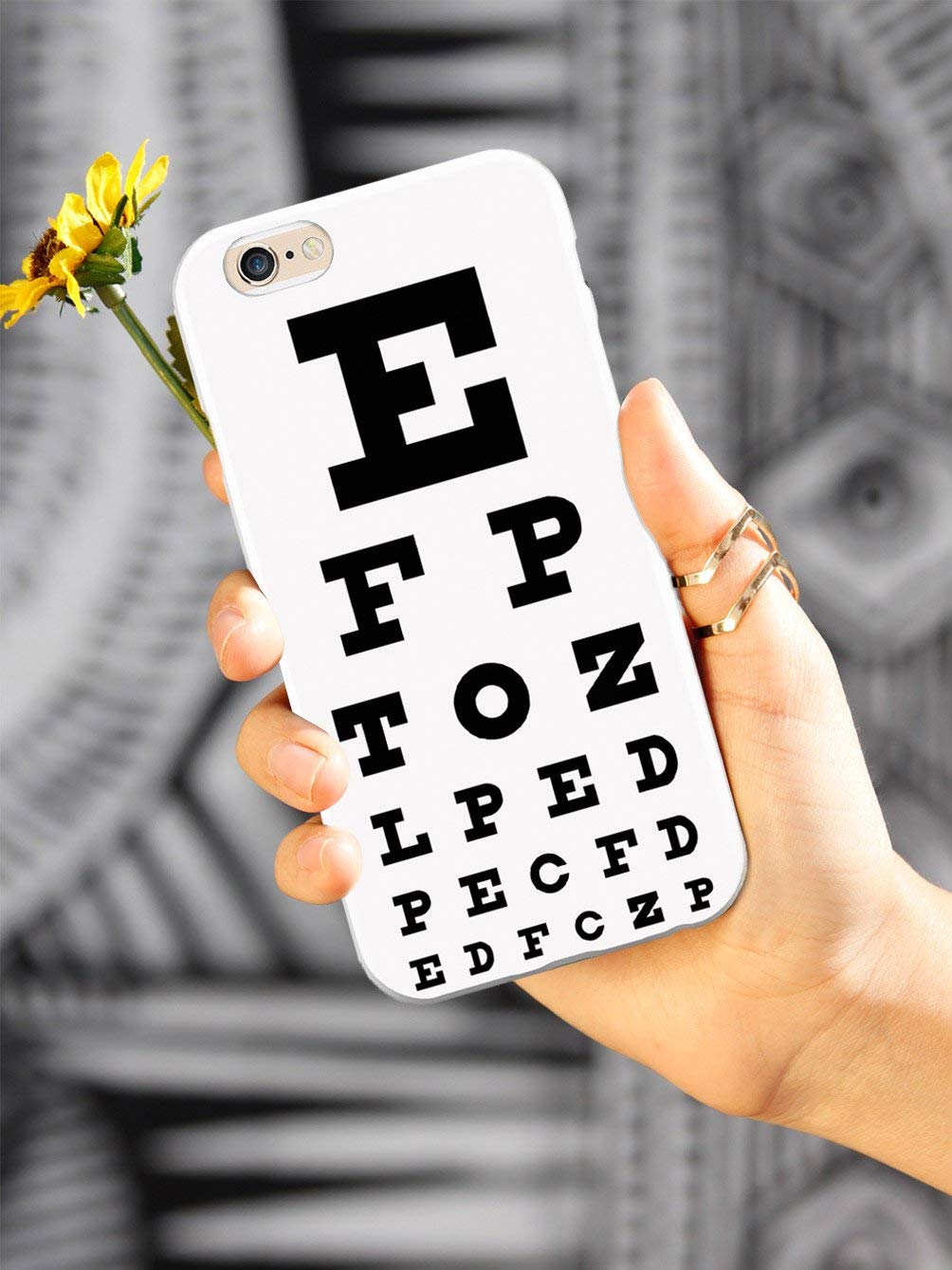 3D Textured Protective Phone Case for Apple iPhone Xs Max - Snellen Eye Chart Design - Slim Shockproof Cover with Raised Edges - Perfect for Optometrists, Medical Students & Eye Care Professionals