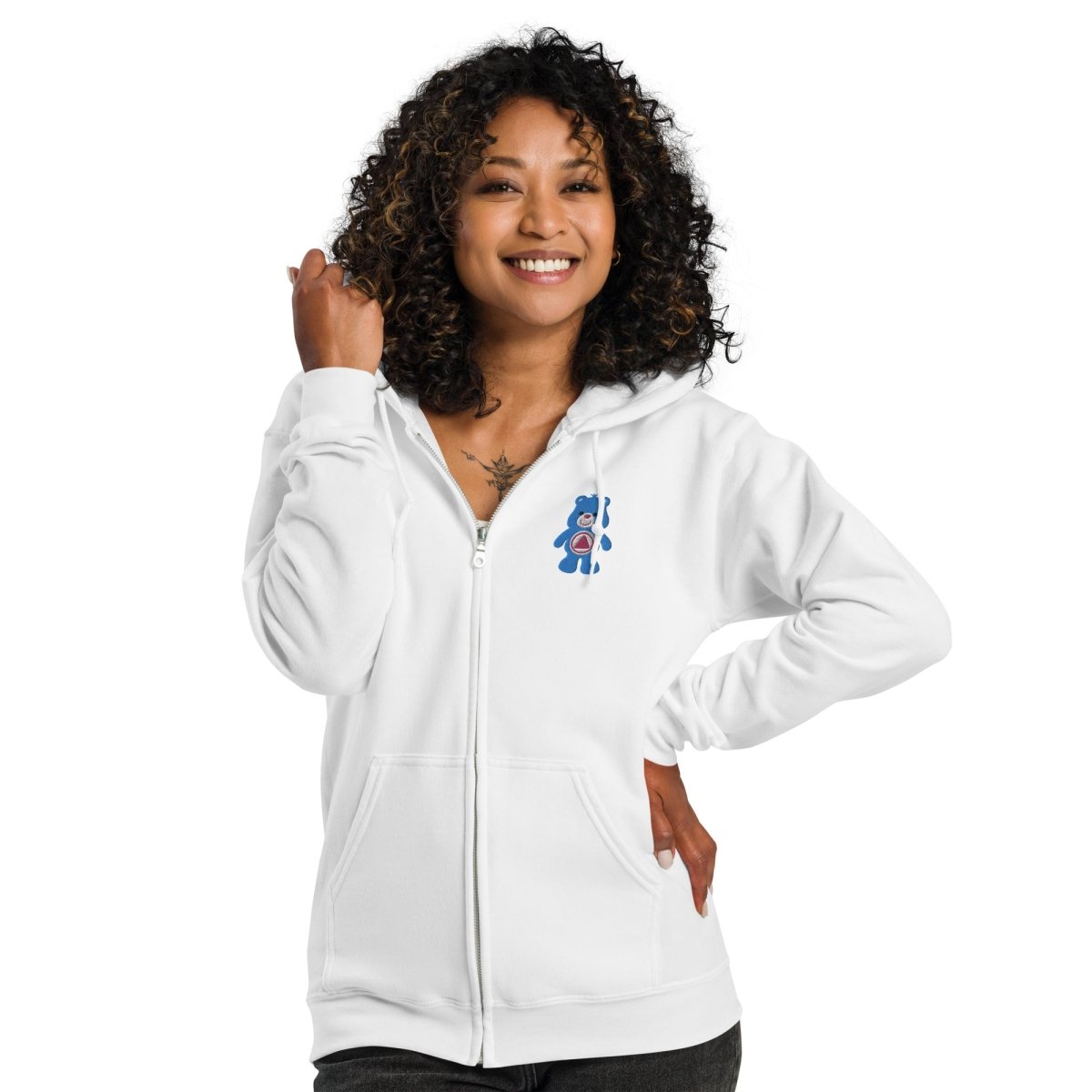 Serenity Cub Embroidered Unisex Zip Hoodie - Cozy Pullover Sweatshirt for Men & Women | Perfect for Casual Wear, Street Style & Outdoor Activities