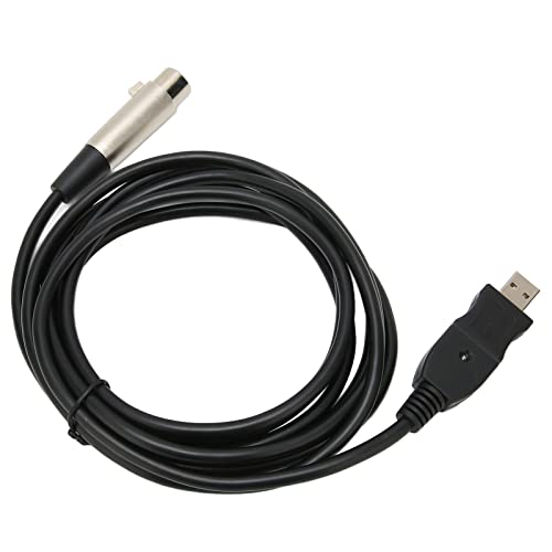 Professional USB to XLR Microphone Cable - 3 Pin Male to Female Connector for Studio Recording, Podcasting & Live Streaming | Durable & High-Quality Audio Cord
