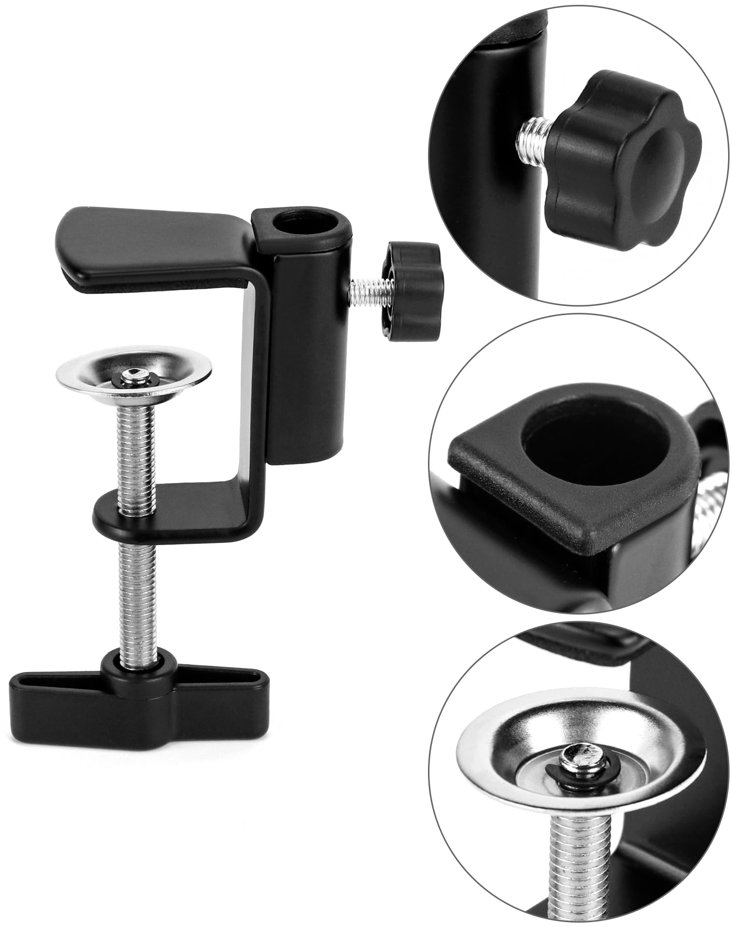 QWORK 4 Pack Adjustable Metal C-Clamp with 1/2