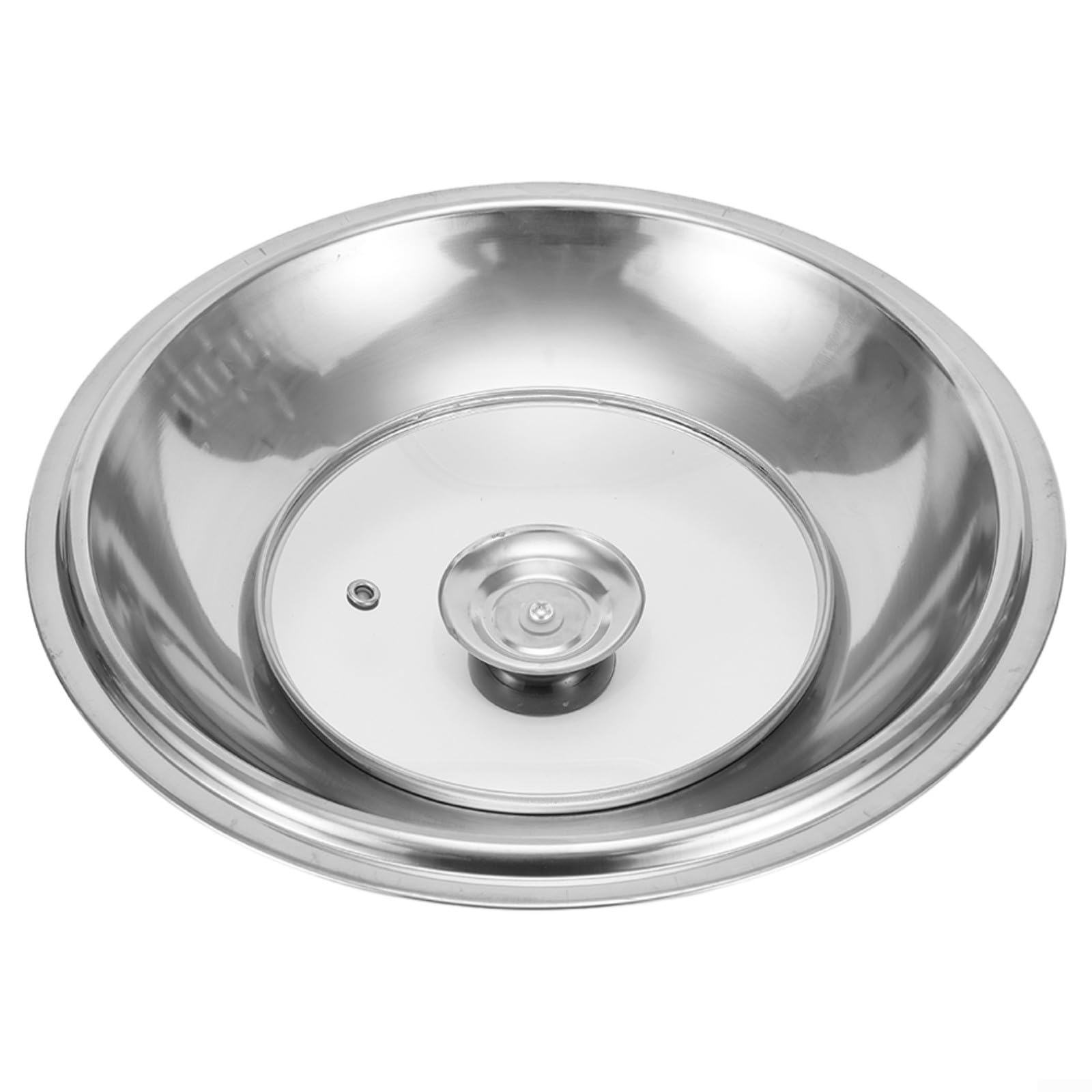 28/30/32/34/36/38 cm Stainless Steel Wok Lid - Replacement Cookware Accessory for Stir Fry, Deep Frying & Asian Cooking - Universal Fit for Most Woks (32cm)