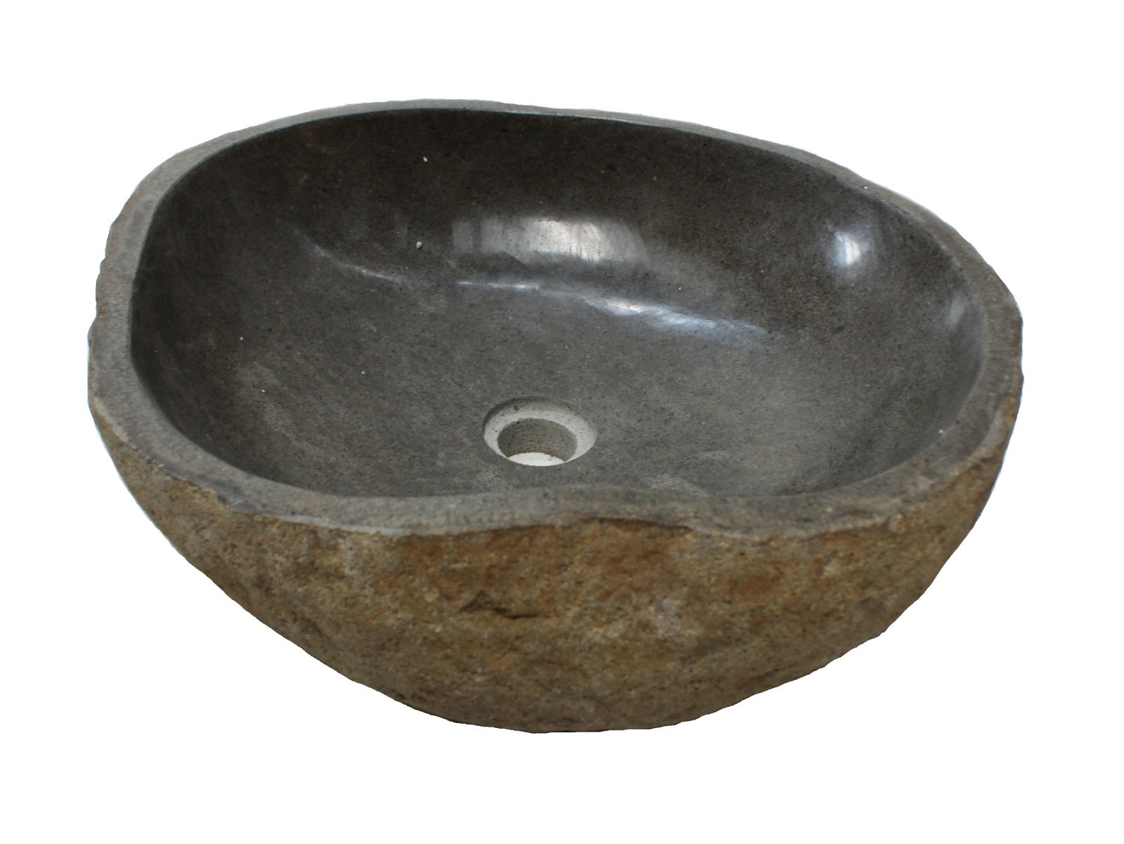 Natural Galet Nobu Boulder Sink with Thin Lip - Modern Minimalist Bathroom Vanity Sink for Spa, Zen, and Contemporary Home Decor