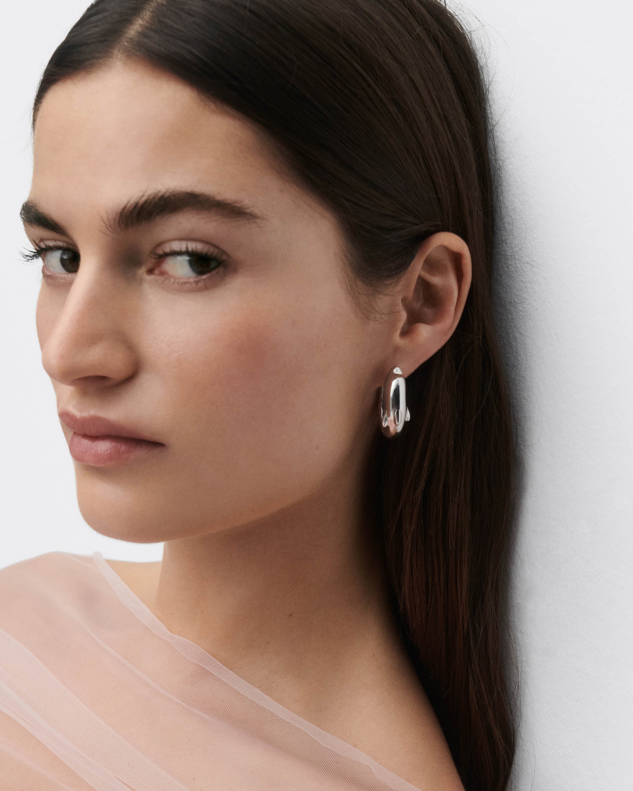 Dolphin Silver Hoop Earrings for Women - Elegant Sterling Silver Dangle Earrings - Perfect for Everyday Wear, Parties & Gifts