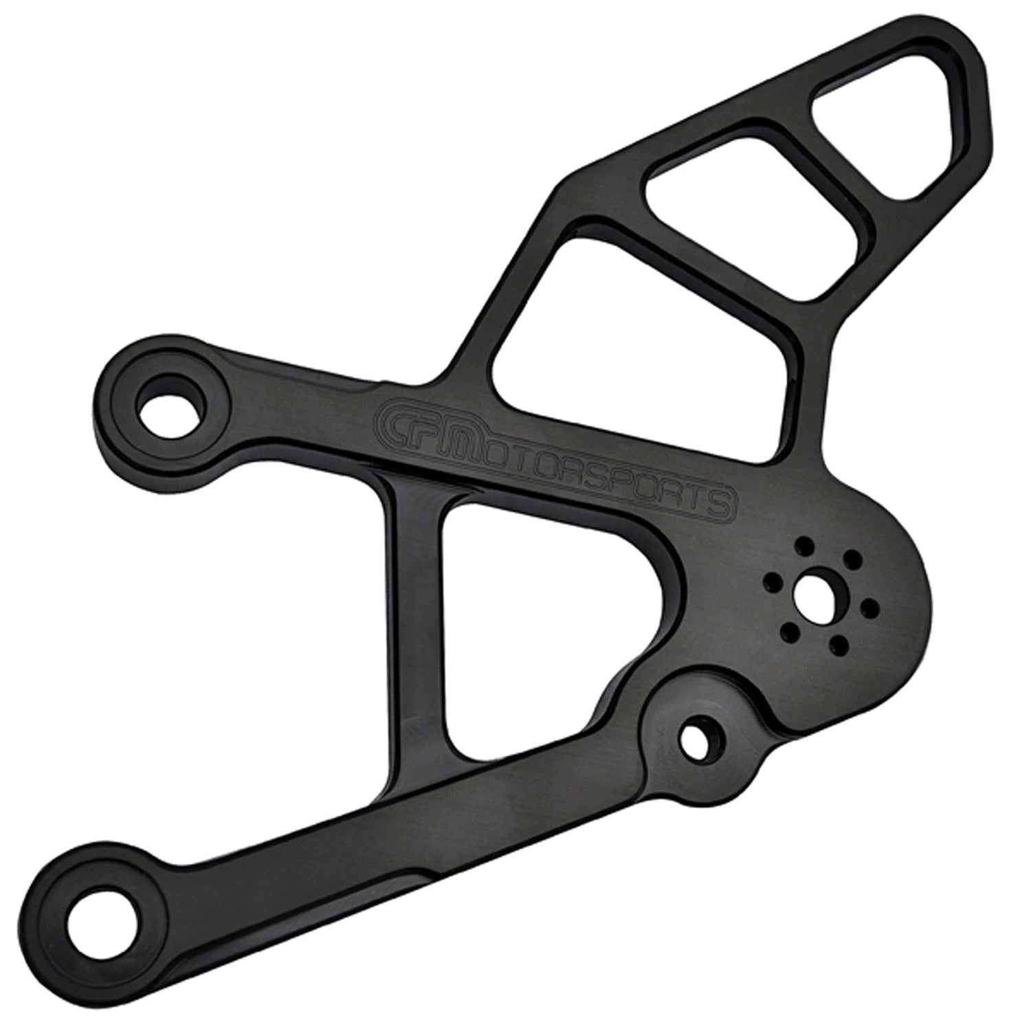 Kawasaki ZX6R Left Hand Side (LHS) Bracket - Eccentric Black Motorcycle Part | Perfect for Repair, Customization & Performance Upgrades