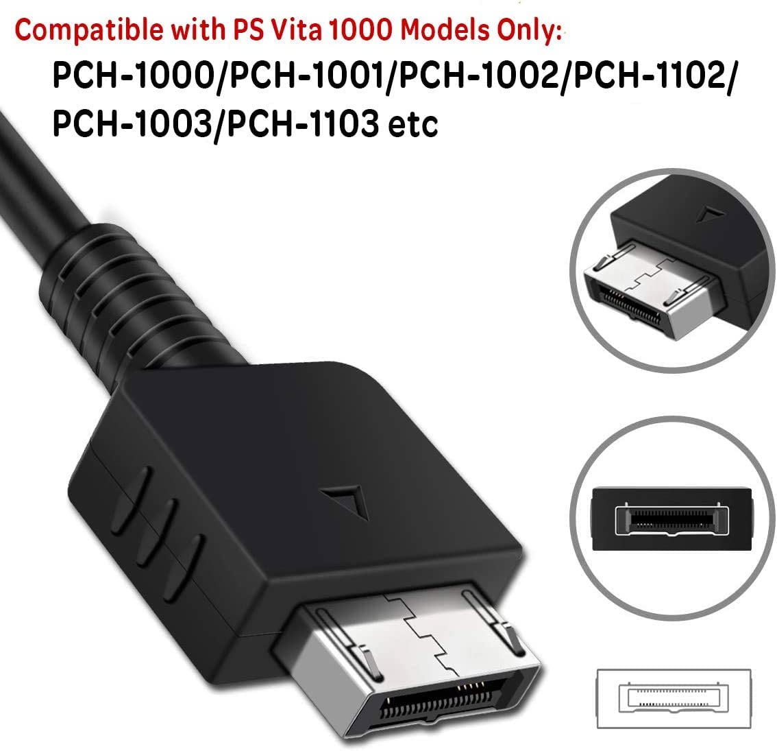 Mr. Gadget's Solutions® Playstation Vita Charger Cable - USB Data & Power Charging Cord for PS Vita 1000 - Perfect for Gaming On-The-Go & Home Entertainment Setup