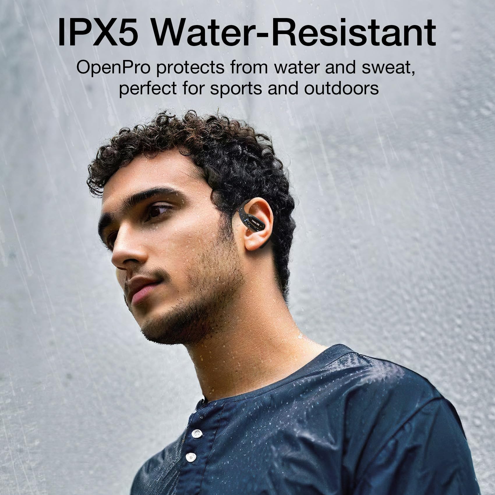 OpenPro Open Ear Bluetooth Headphones - Wireless 5.4 Earbuds with Earhooks, Lightweight & Comfortable, 32H Battery Life, Dual Mic Noise Cancelling, IPX5 Sweatproof for Running, Walking, Workout, Cycling & Outdoor Sports