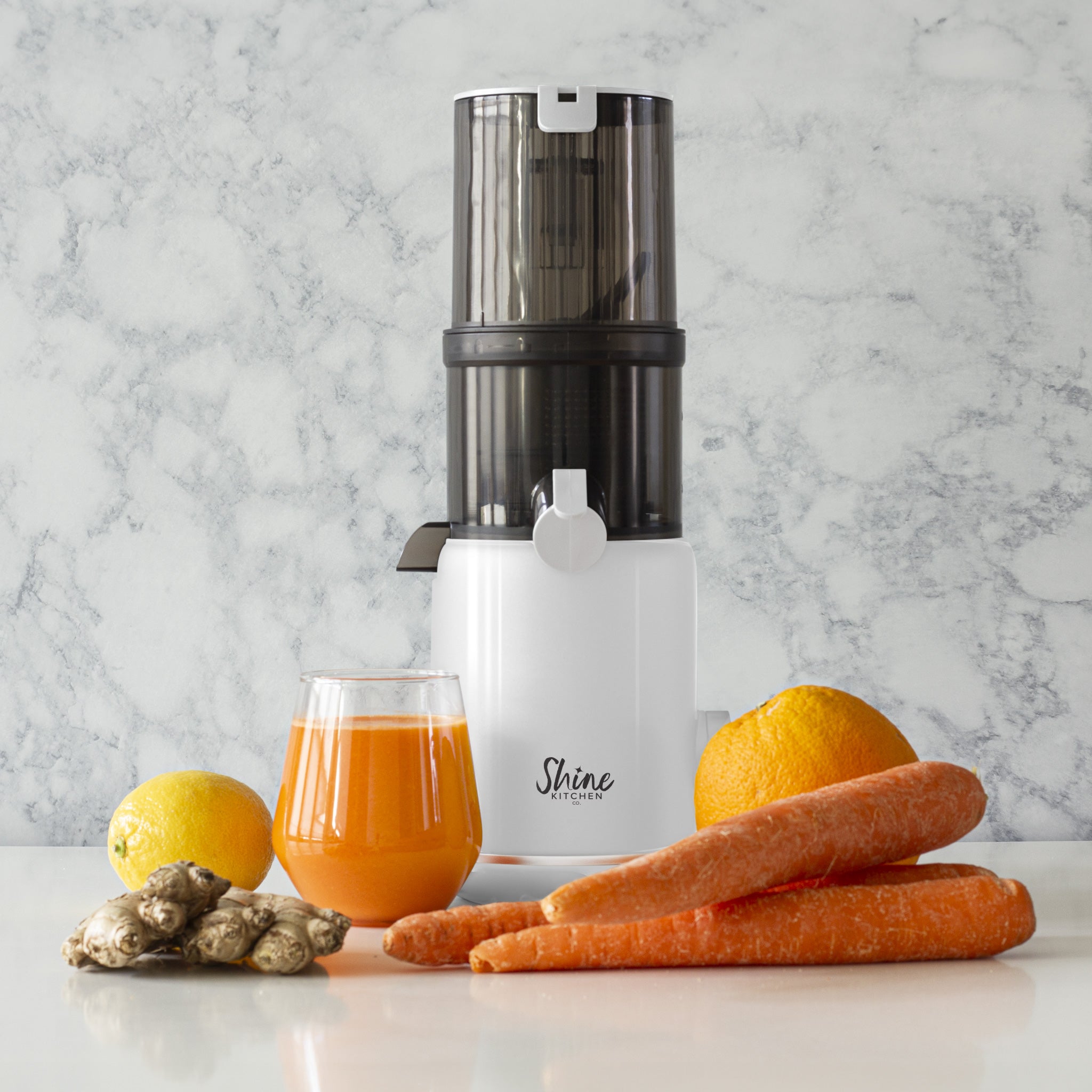 Shine Kitchen Co.® Multi Batch Compact Cold Press Juicer - Slow Masticating Juicer for Fruits & Vegetables - Perfect for Healthy Juicing at Home, Gym, or Office