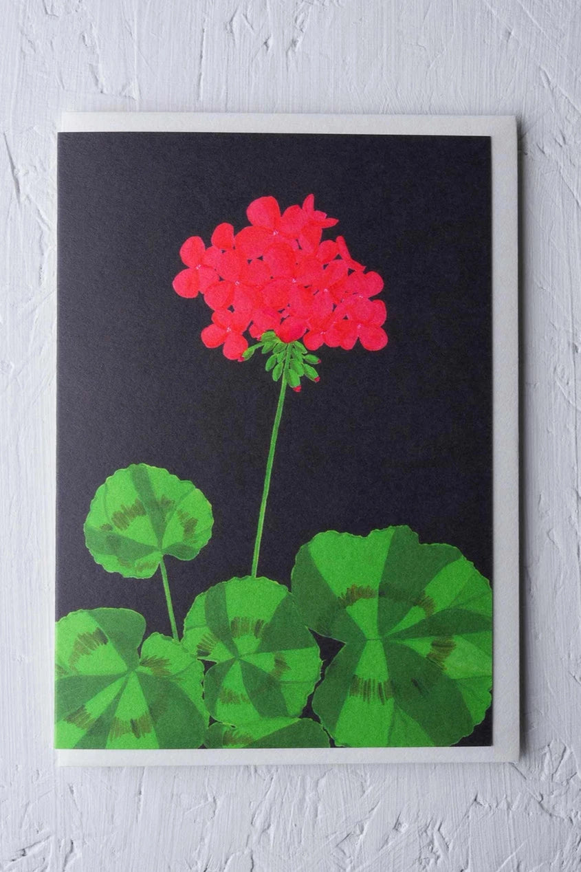 Barbican Geranium Greeting Card - Elegant Floral Design for Birthdays, Anniversaries & Special Occasions | Perfect Gift for Loved Ones