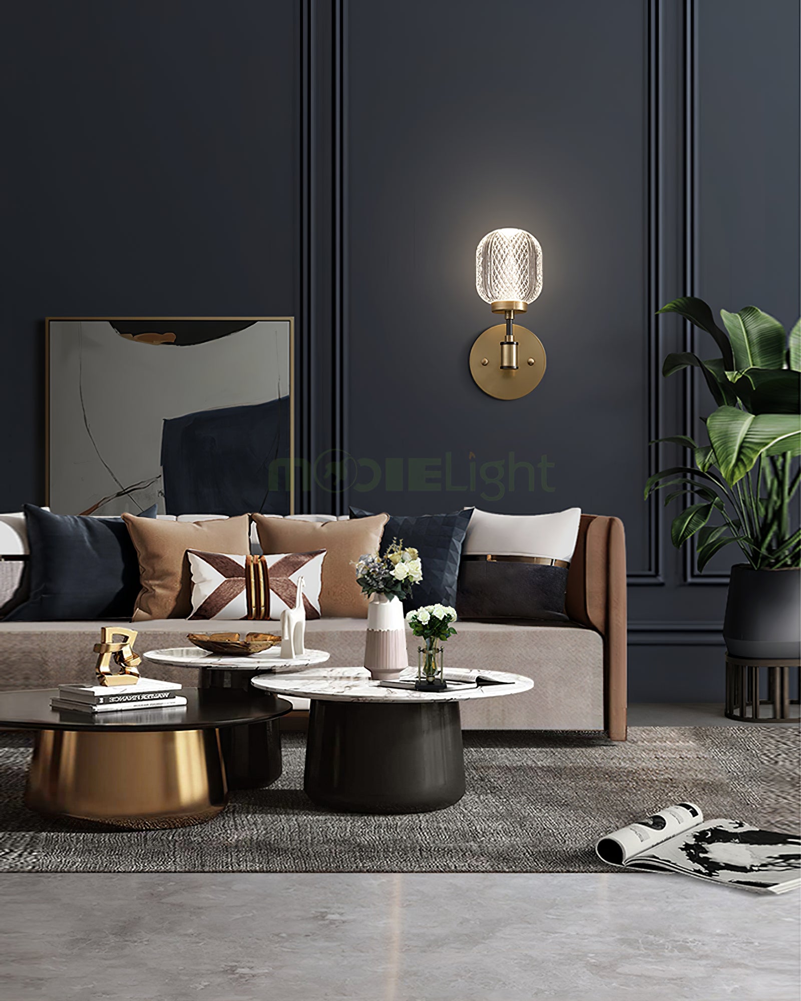Modern Ari Wall Lamp - Sleek LED Sconce Lighting for Bedroom, Living Room & Hallway - Energy Efficient Indoor Wall Light Fixture