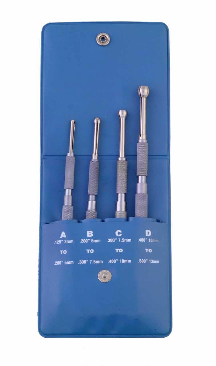 Central Tools 6552 Small Hole Gauge Set - Precision Measuring Tool for Engine Cylinders, Bearings & Machining (0.125-0.500 Inch Range) - Ideal for Automotive Repair, Metalworking & Mechanical Engineering