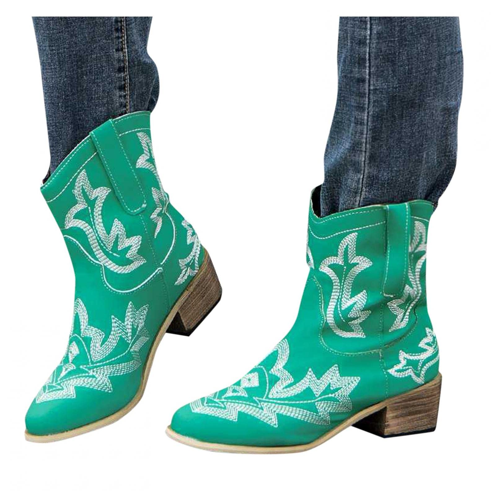 Zieglen Women's Winter Boots - Pointed Toe Slip On Ankle Boots for Western, Snow & Motorcycle Riding | Warm & Stylish Cold Weather Footwear for Outdoor Activities