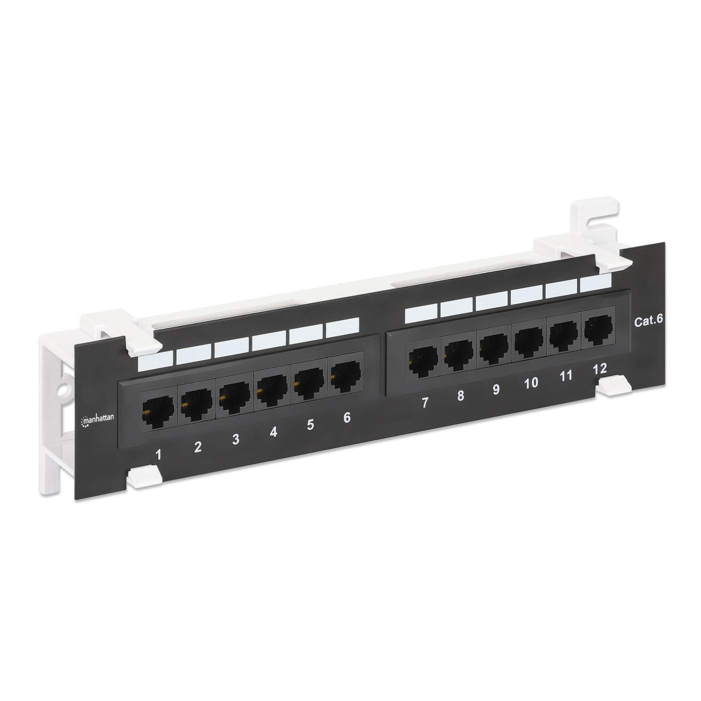 24-Port Cat6 Ethernet Patch Panel - Wall Mount Network Panel for Home & Office Use - Ideal for Server Rooms, Data Centers & Home Networking