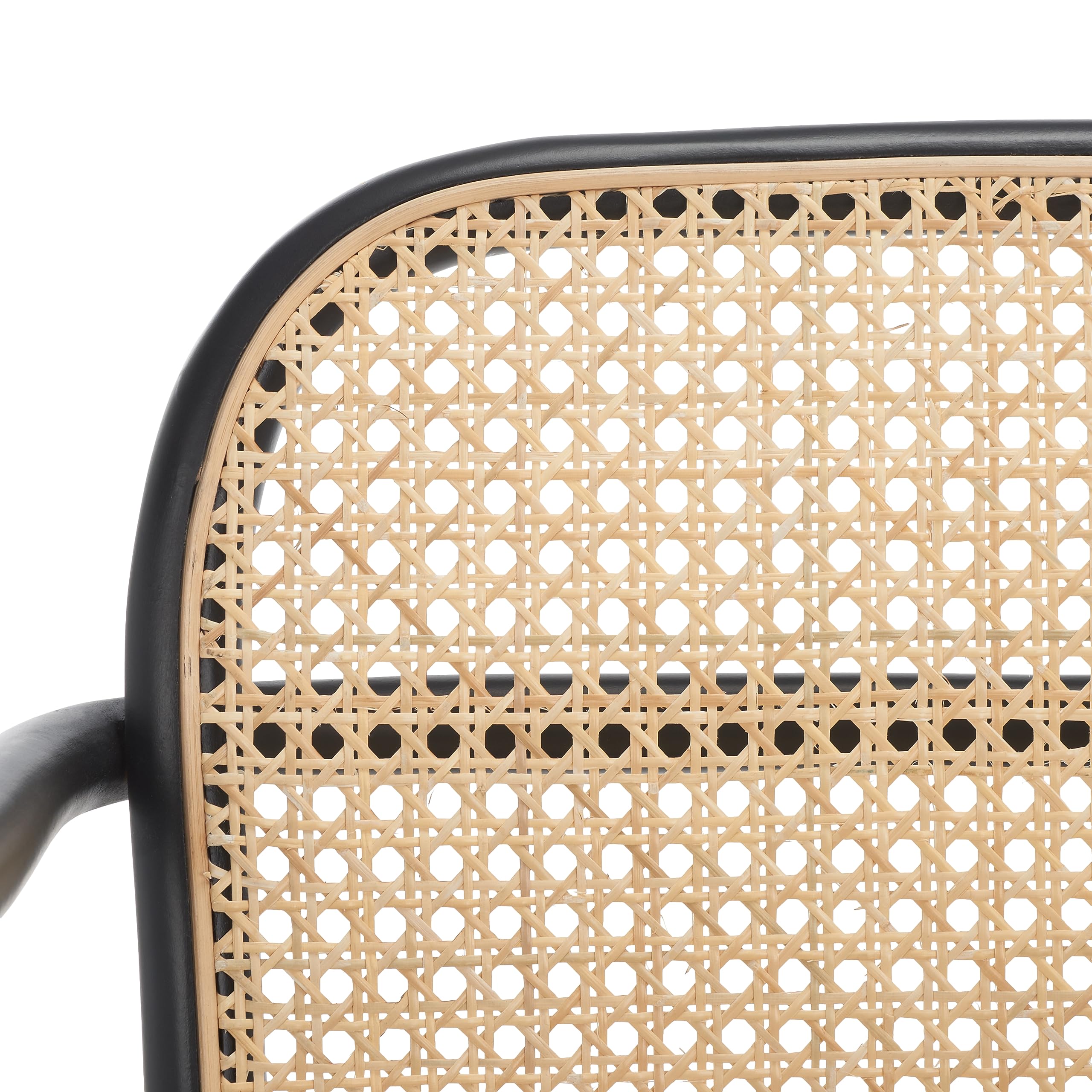 Safavieh Home Keiko White & Natural Cane Dining Chair - Modern Farmhouse Style for Kitchen, Dining Room & Breakfast Nook