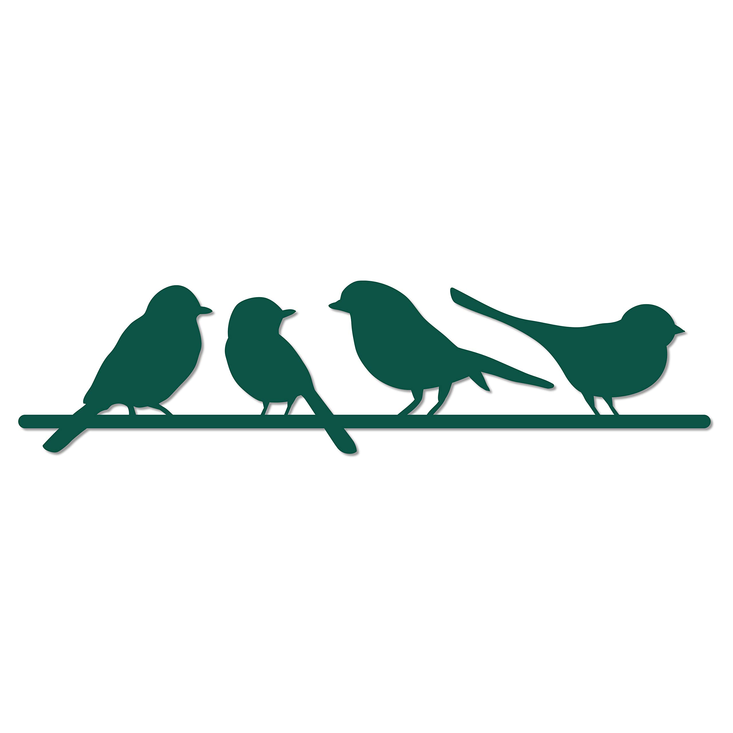 Birds on Line Metal Wall Sign - Rustic Farmhouse Decor for Indoor & Outdoor - Solid Metal Art Home Accent in 13 Colors & 3 Sizes (14 Inch Clover) - Perfect for Living Room, Bedroom, Garden, or Patio Decor
