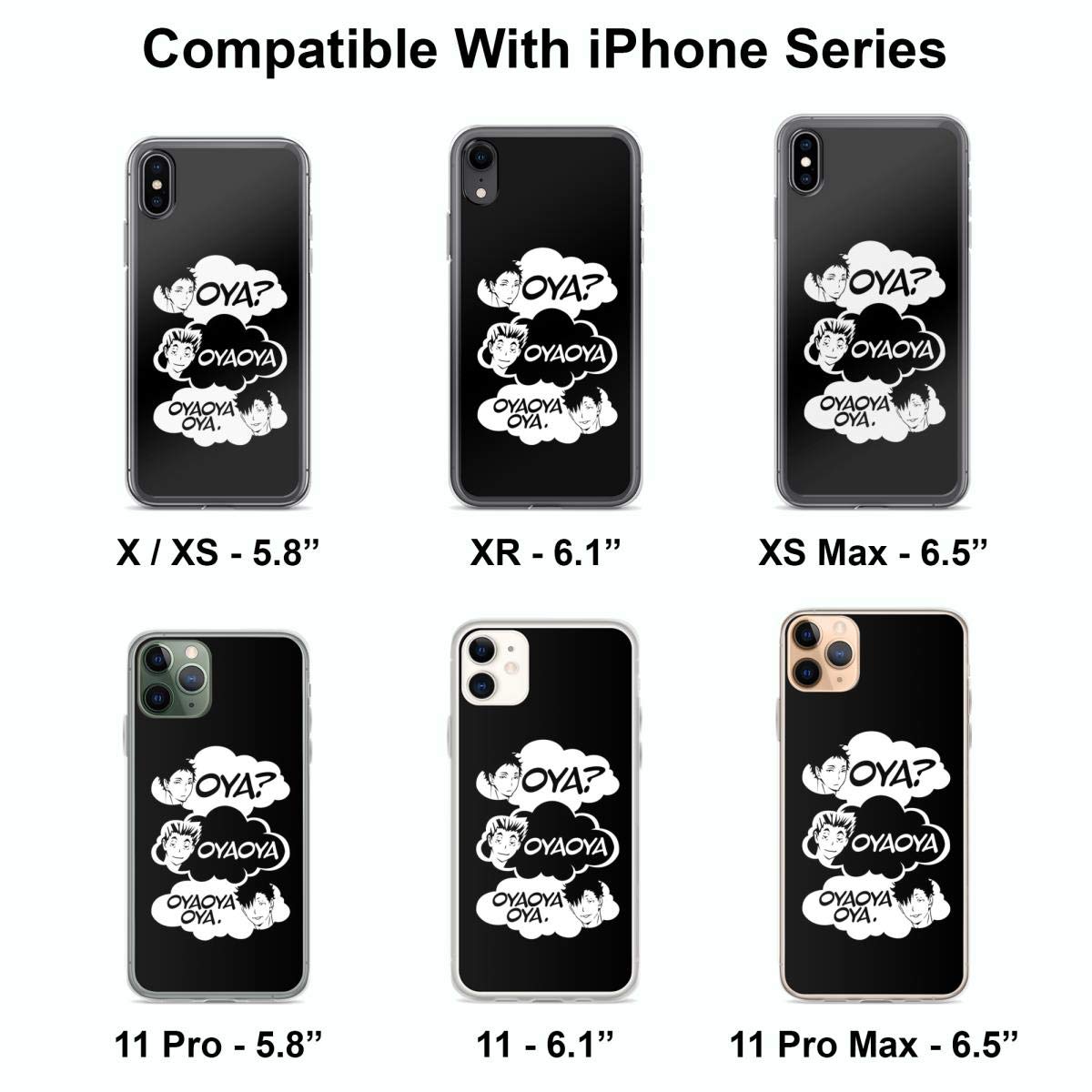 OYA OYA OYA Clear Shockproof Phone Case Compatible with iPhone 15 14 13 12 11 X Xs Xr 8 7 6 6s Plus Pro Max - Slim Protective Cover for Everyday Use & Travel