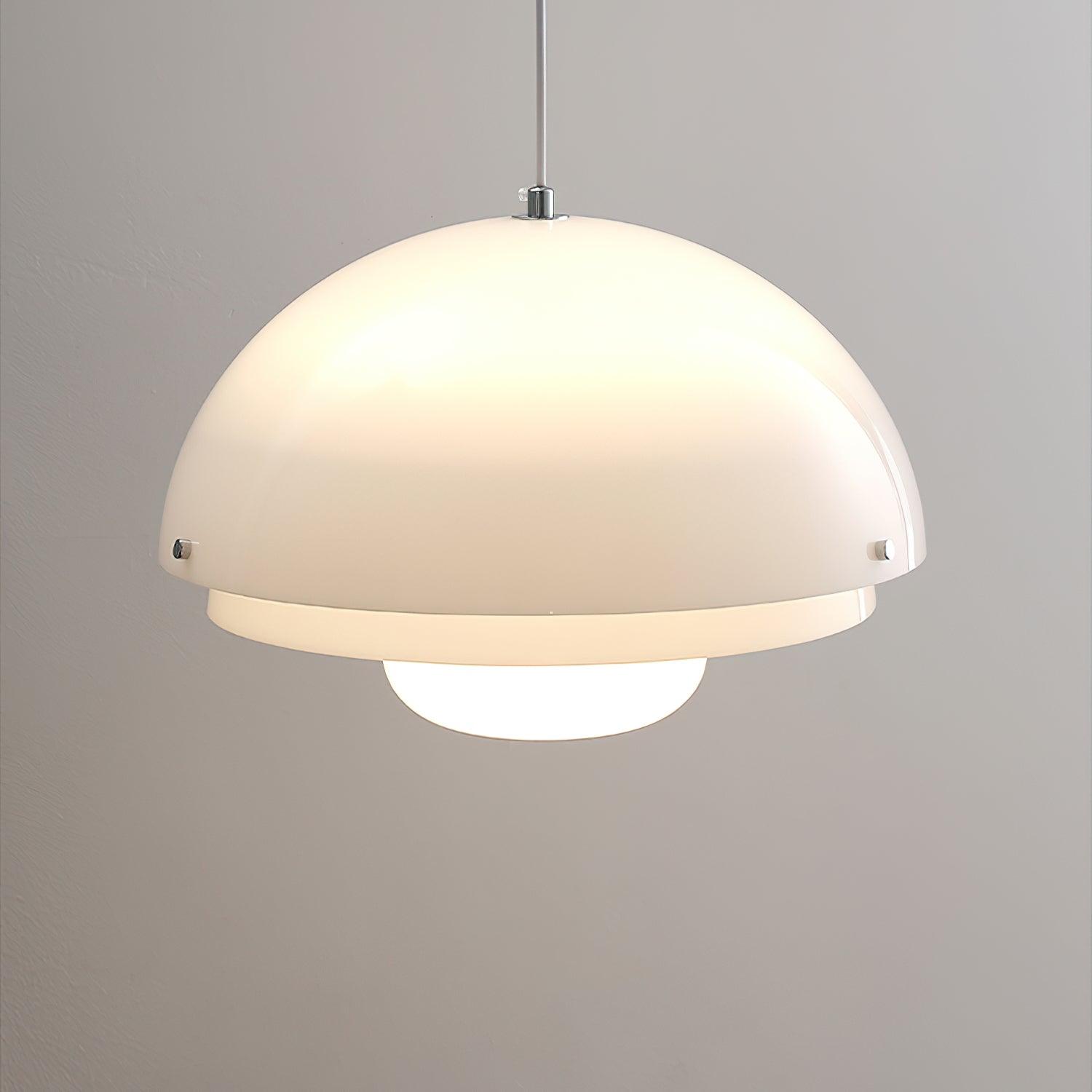 Modern Milk White Layer Pendant Lamp - Elegant Hanging Light Fixture for Dining Room, Kitchen Island or Bedroom Decor