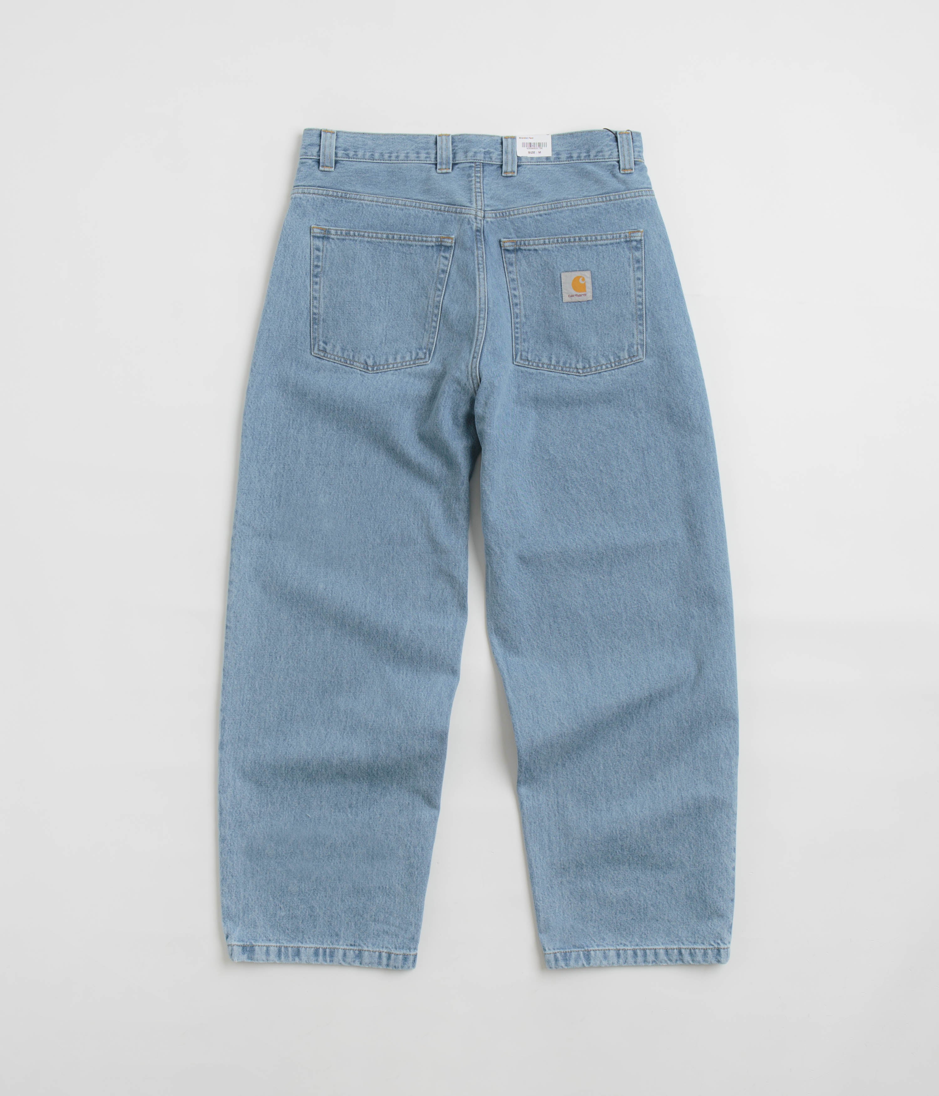 Carhartt Brandon Denim Pants for Men - Blue Stone Bleach Wash, Durable Work Pants for Construction & Outdoor Activities