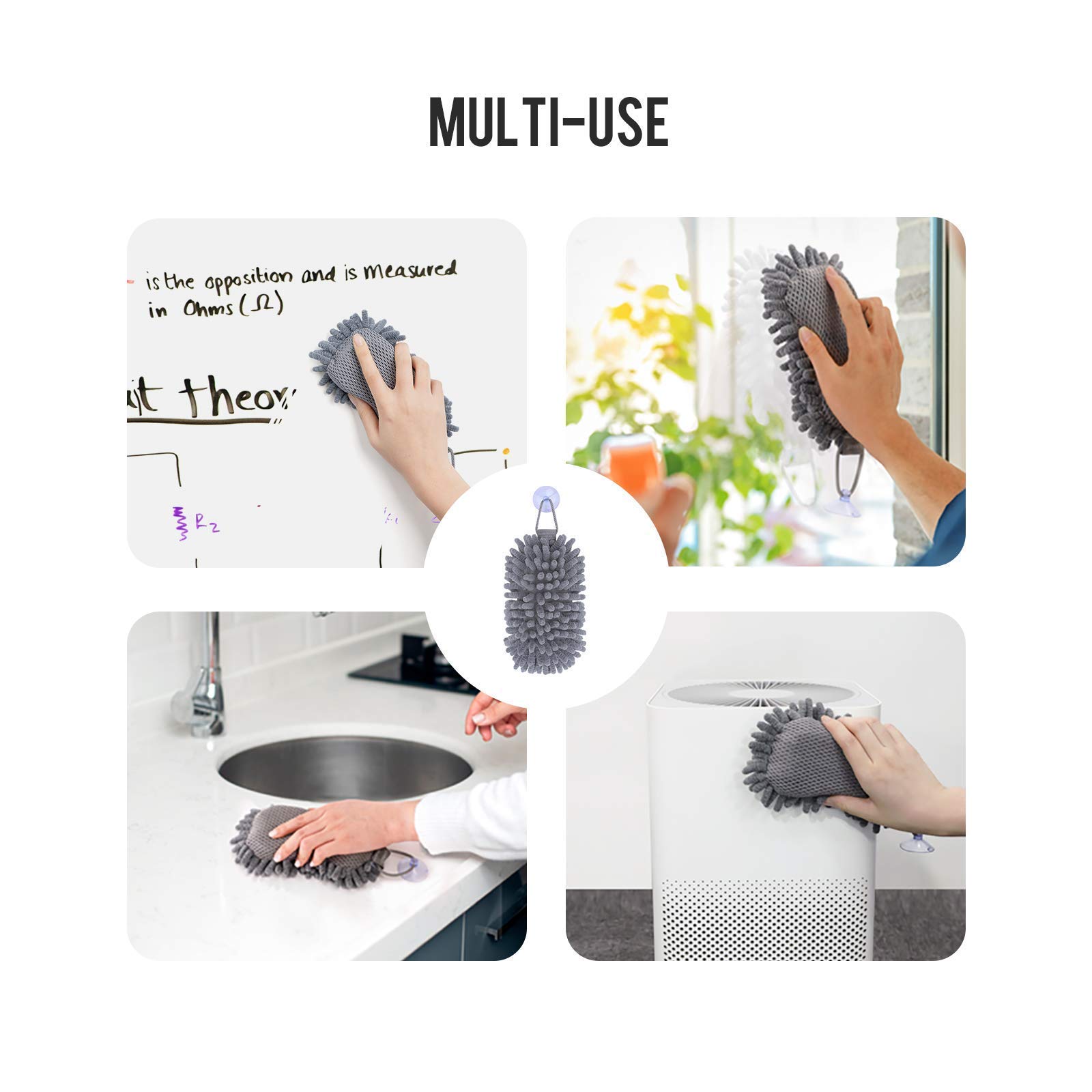 **Magnetic Whiteboard Accessories Bundle - Marker Holder, Dry Erase Erasers & Whiteboard Cleaner (3.4 fl oz) for Office, Classroom & Home Use**