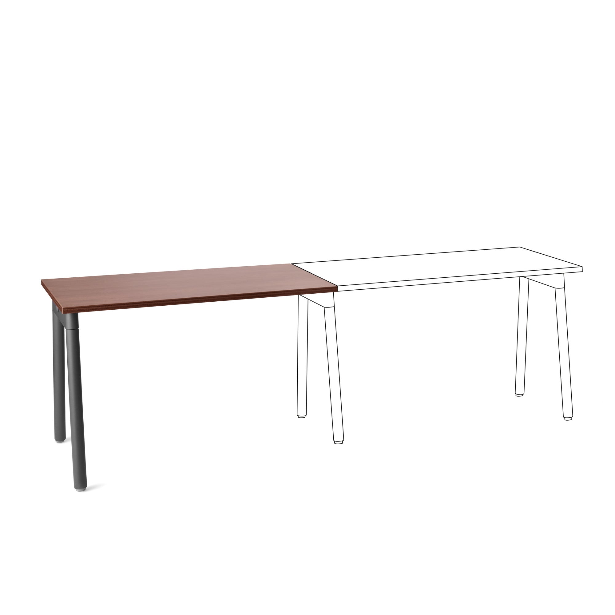 Series A Single Desk Add-On - Sleek and Functional Workspace Organizer for Home Office & Study Room