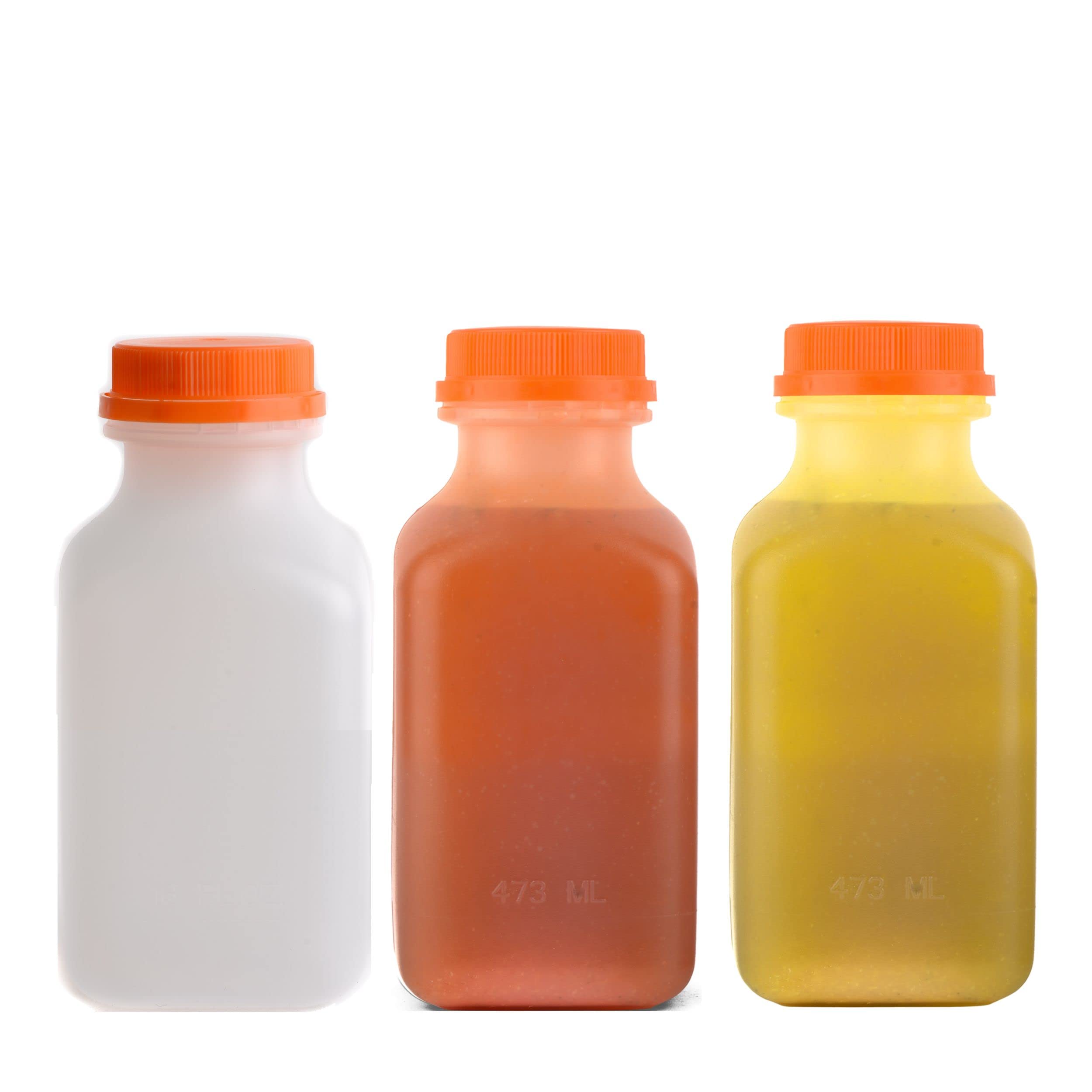 EcoQuality [200 Pack] 12oz Empty Plastic Juice Bottles with Tamper Evident Caps - BPA Free Smoothie & Beverage Containers for Juicing, Meal Prep, Picnics, Restaurants & Home Use