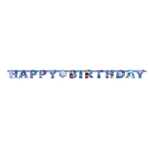 Frozen 2 Party Supplies Set for 16 Guests - Disney Birthday Decorations Kit with Banner, Table Cover, Plates, Napkins, Cups & Candles - Perfect for Kids Birthday Parties, Themed Events & Disney Movie Nights